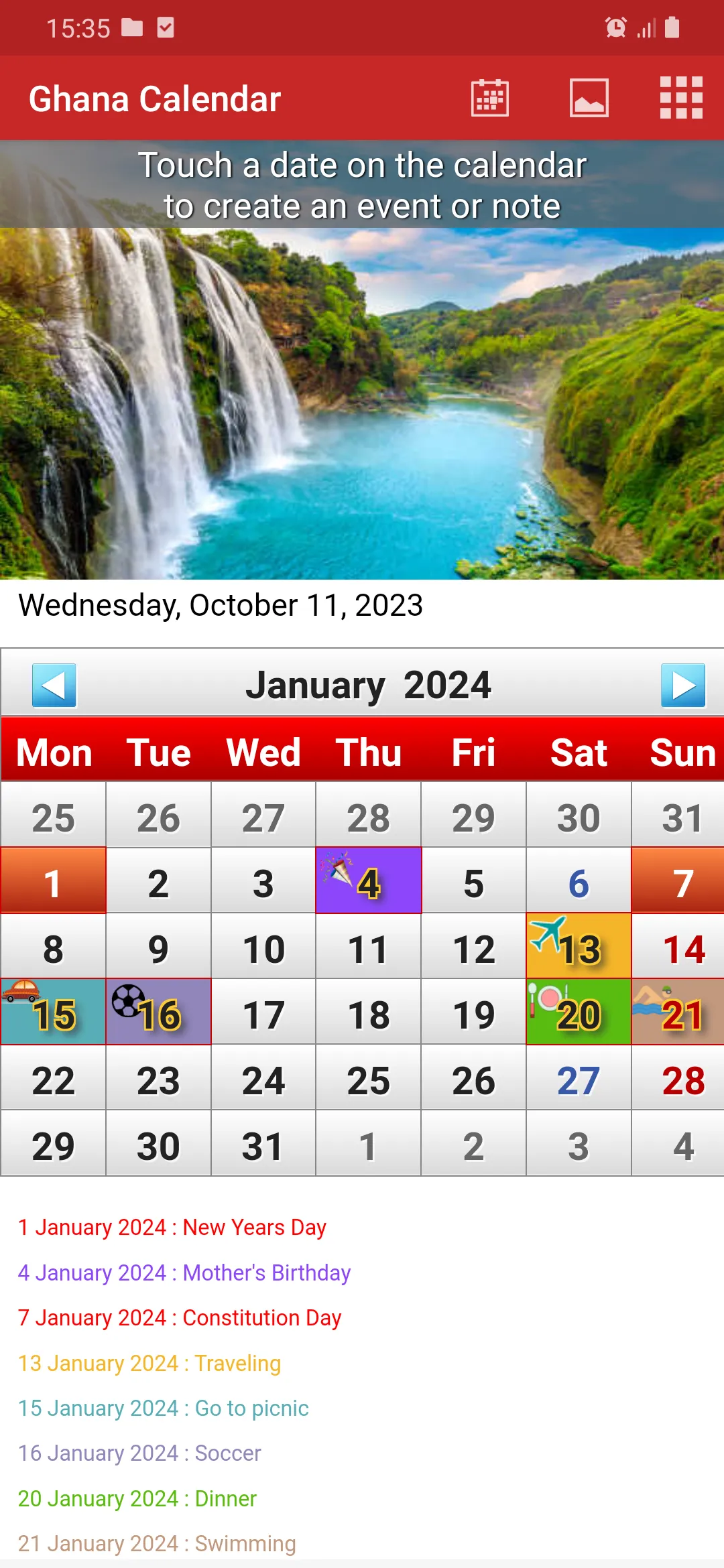 Ghana Calendar 2025 | Indus Appstore | Screenshot