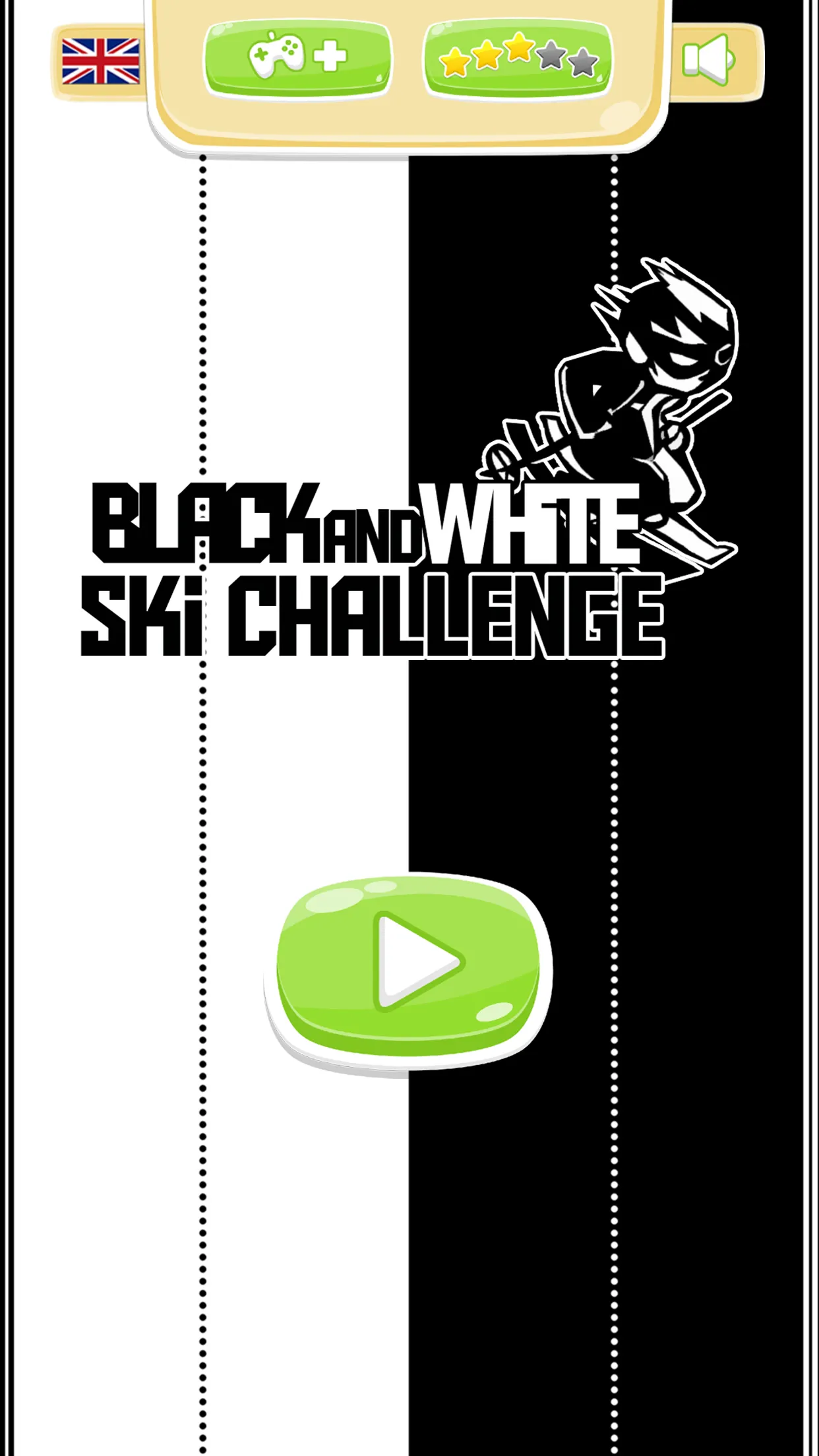 Black & white ski challenge | Indus Appstore | Screenshot