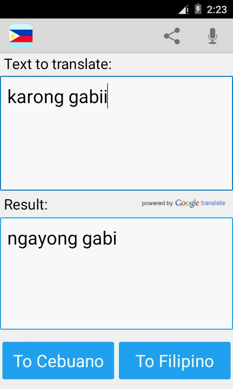 Filipino Cebuano Translator | Indus Appstore | Screenshot