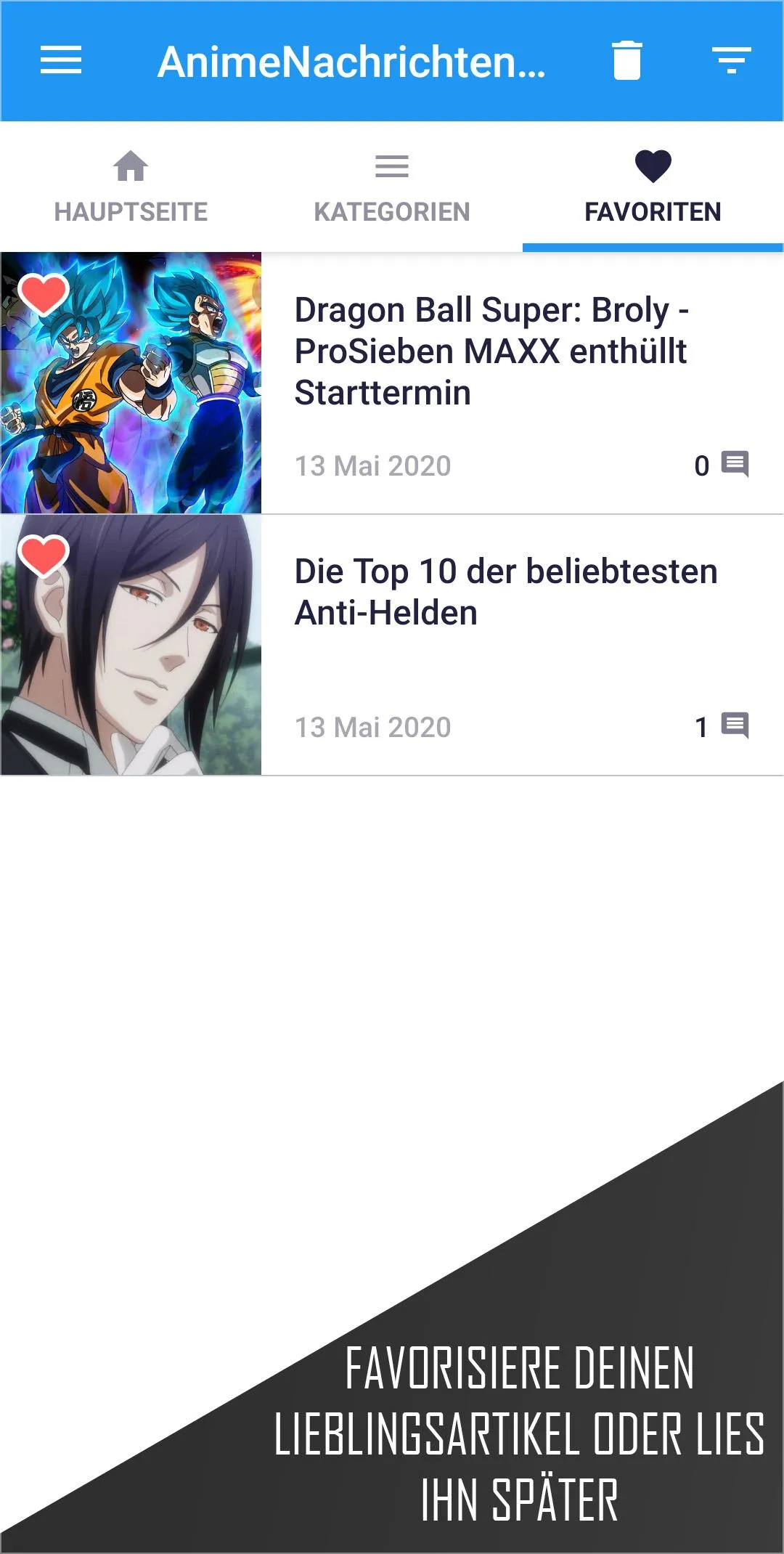 Anime Nachrichten | Indus Appstore | Screenshot