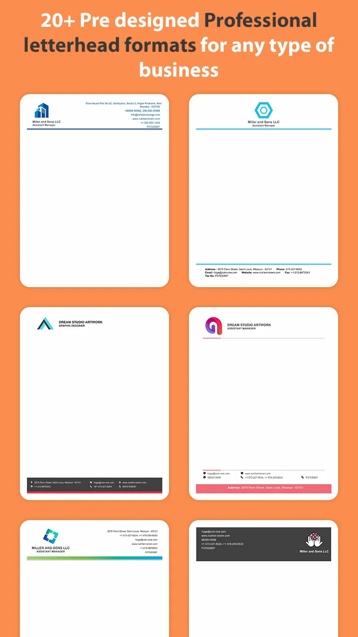 Professional Letterhead Maker  | Indus Appstore | Screenshot