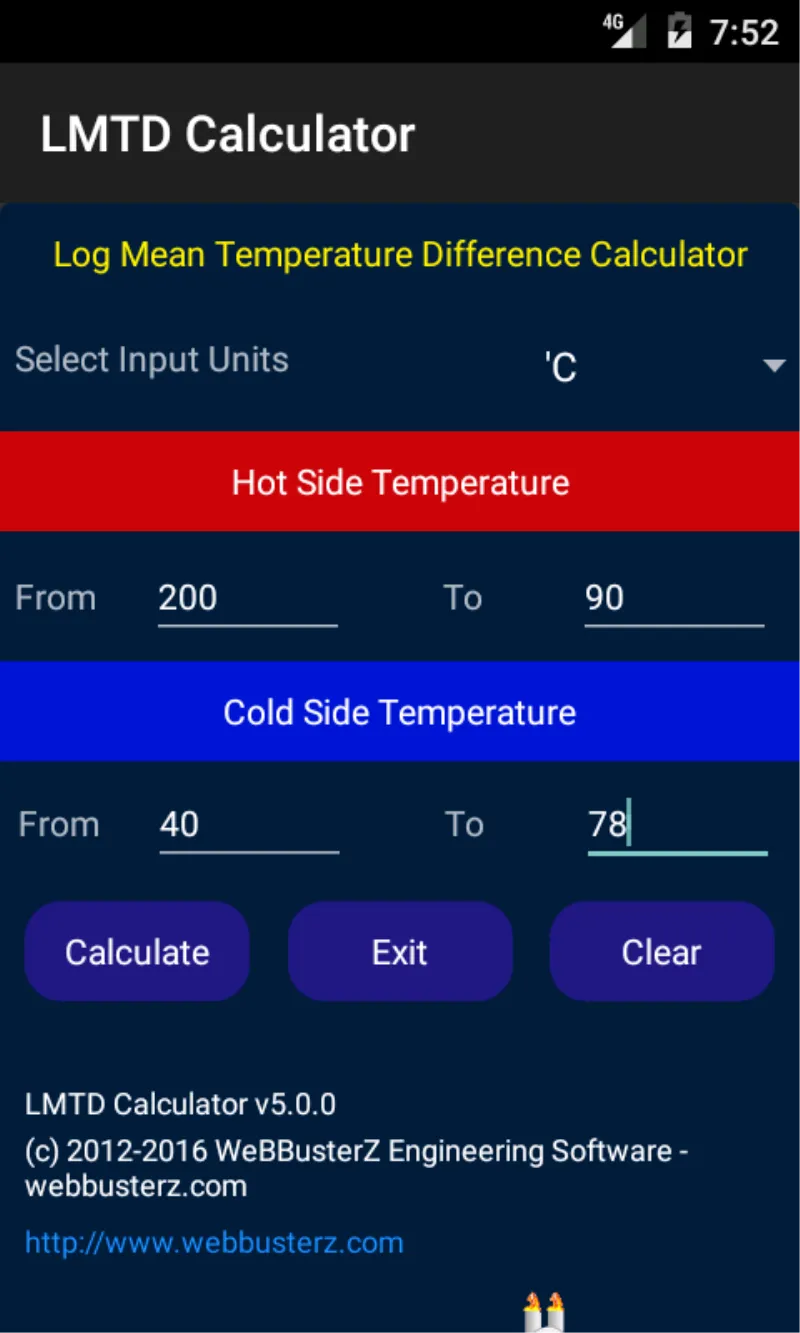 LMTD Calculator | Indus Appstore | Screenshot