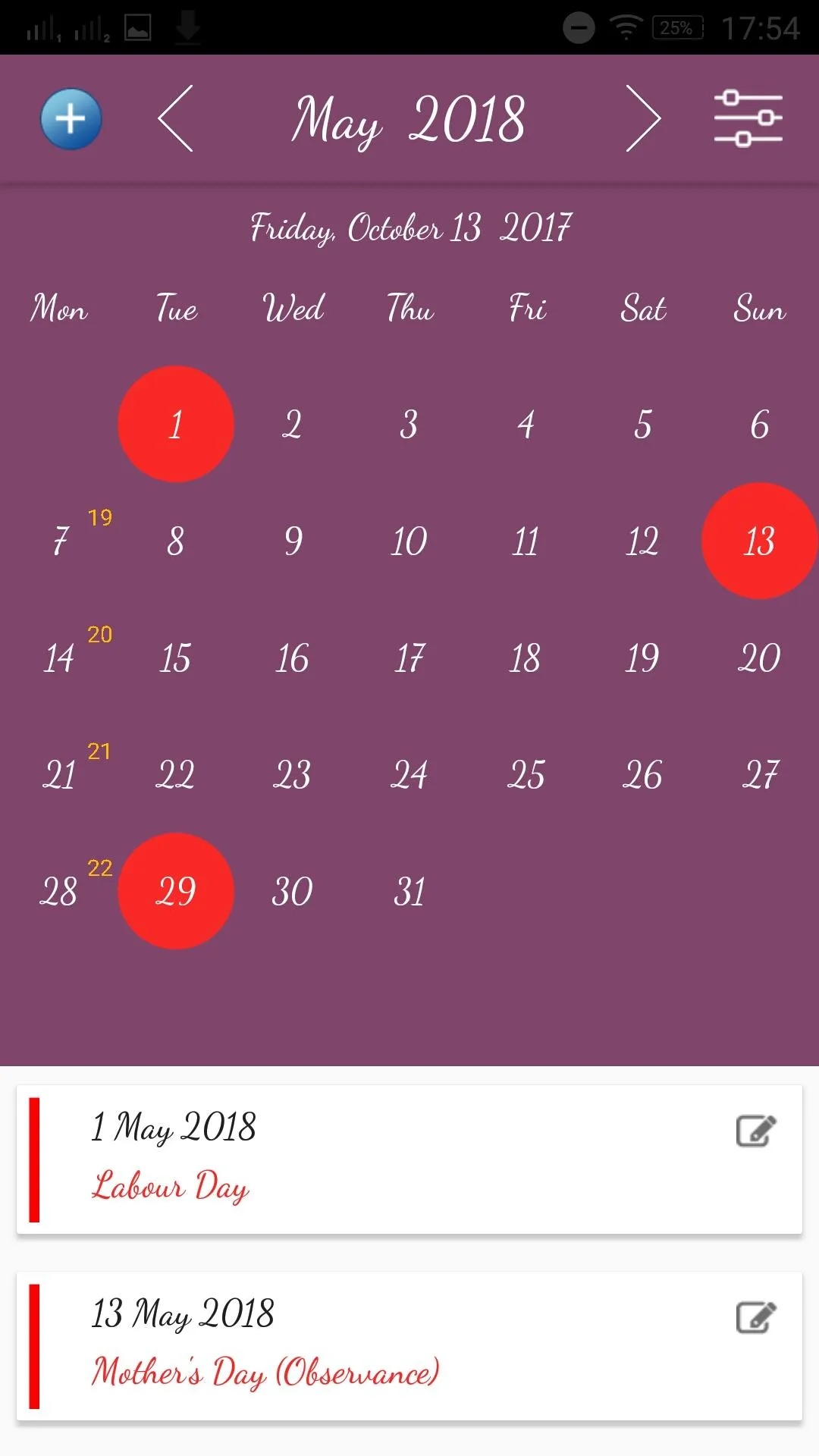 Singapore Calendar Holidays | Indus Appstore | Screenshot