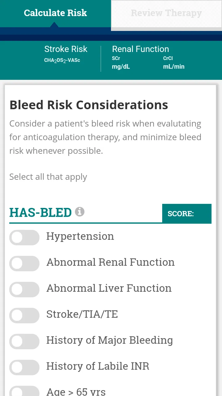 AnticoagEvaluator | Indus Appstore | Screenshot