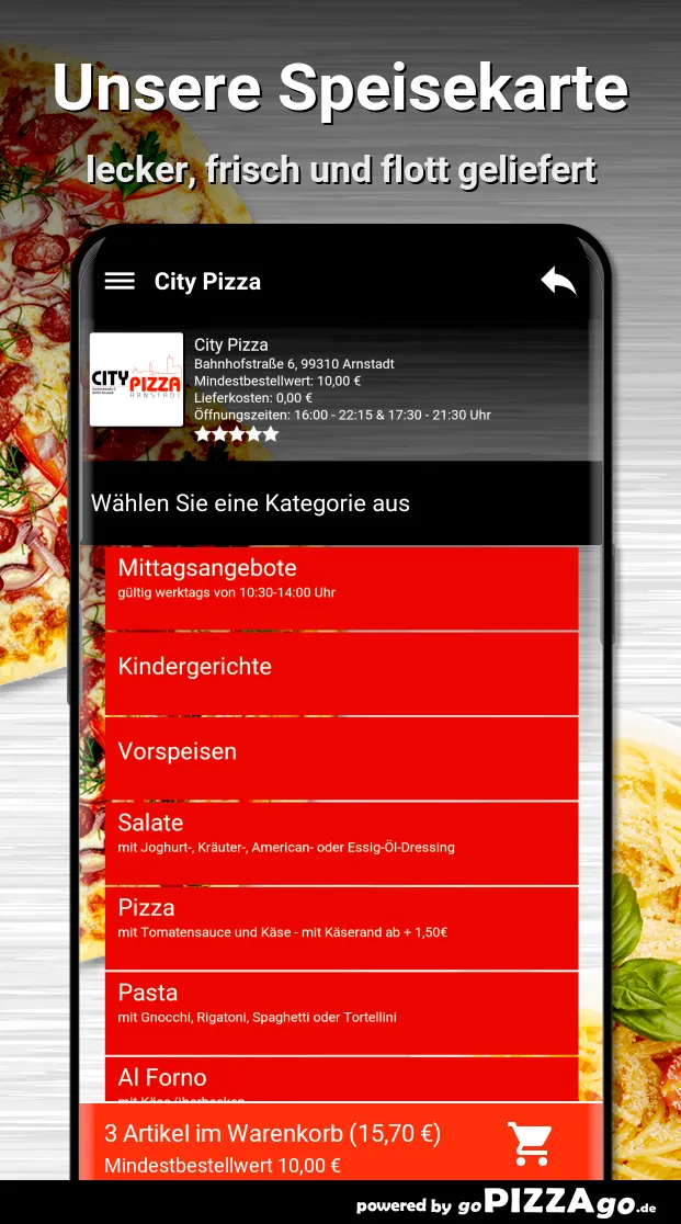 City Pizza Arnstadt | Indus Appstore | Screenshot