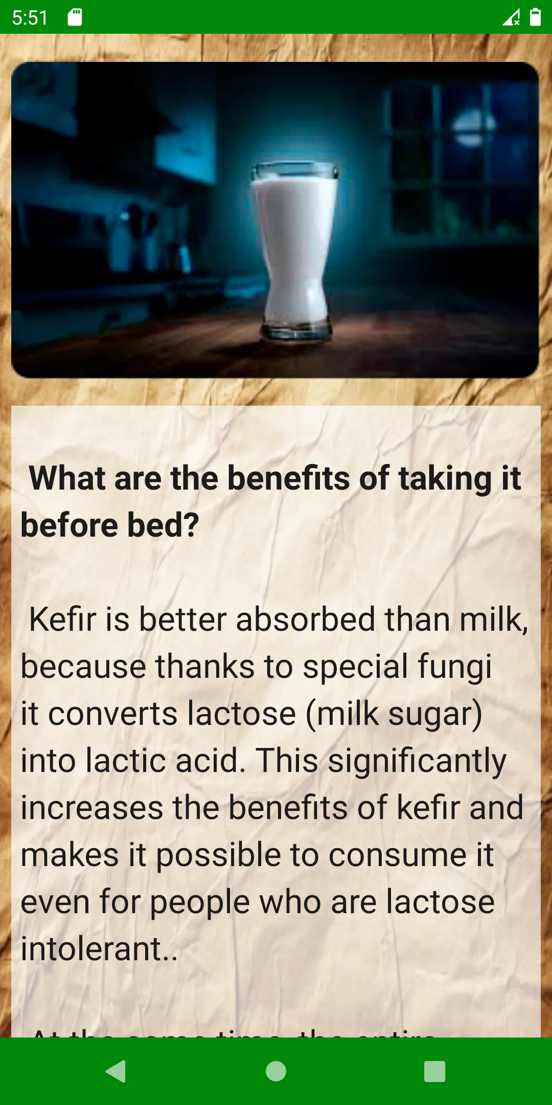 Kefir diet and dishes on kefir | Indus Appstore | Screenshot