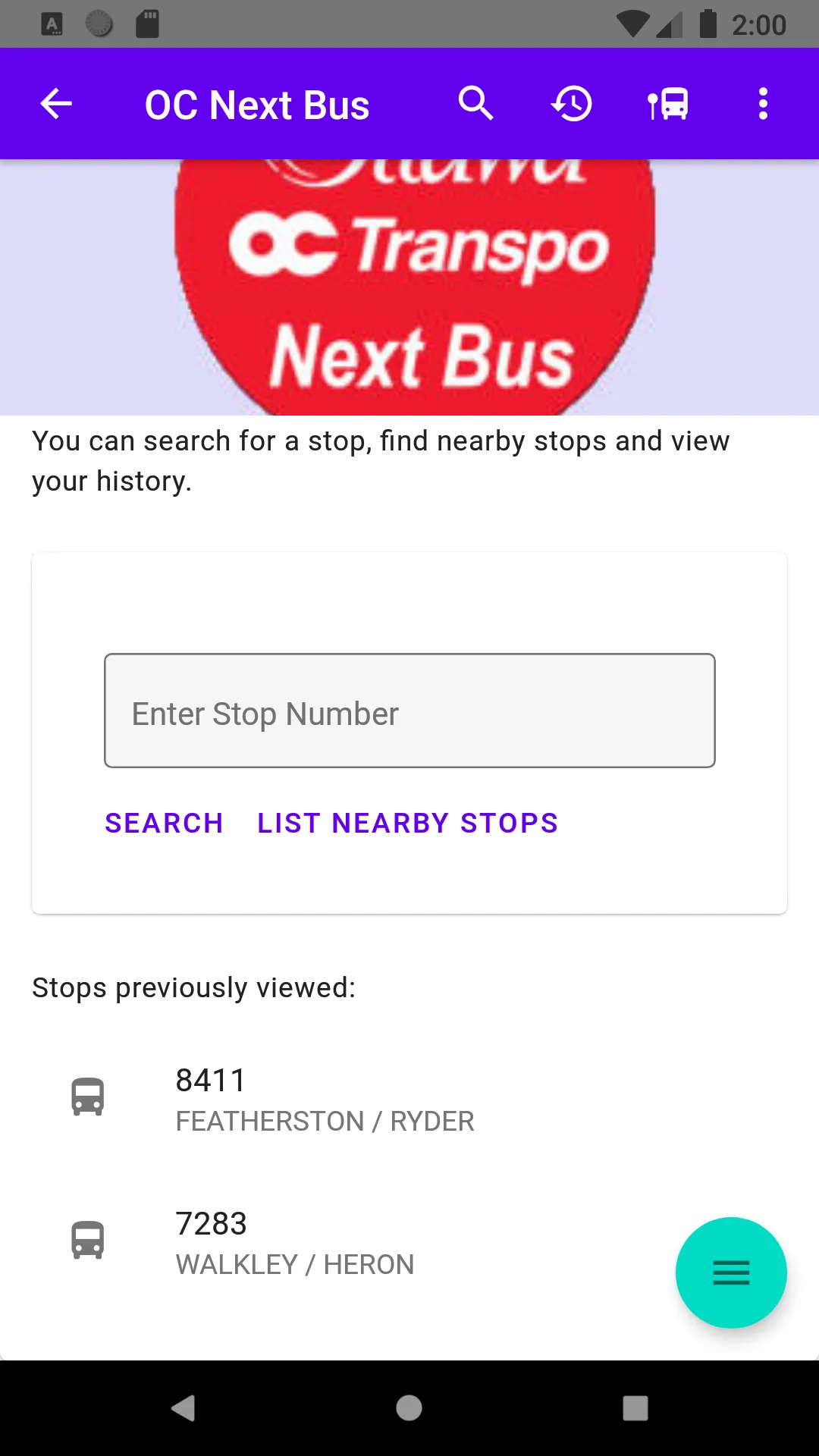 OC Transpo Next Bus | Indus Appstore | Screenshot