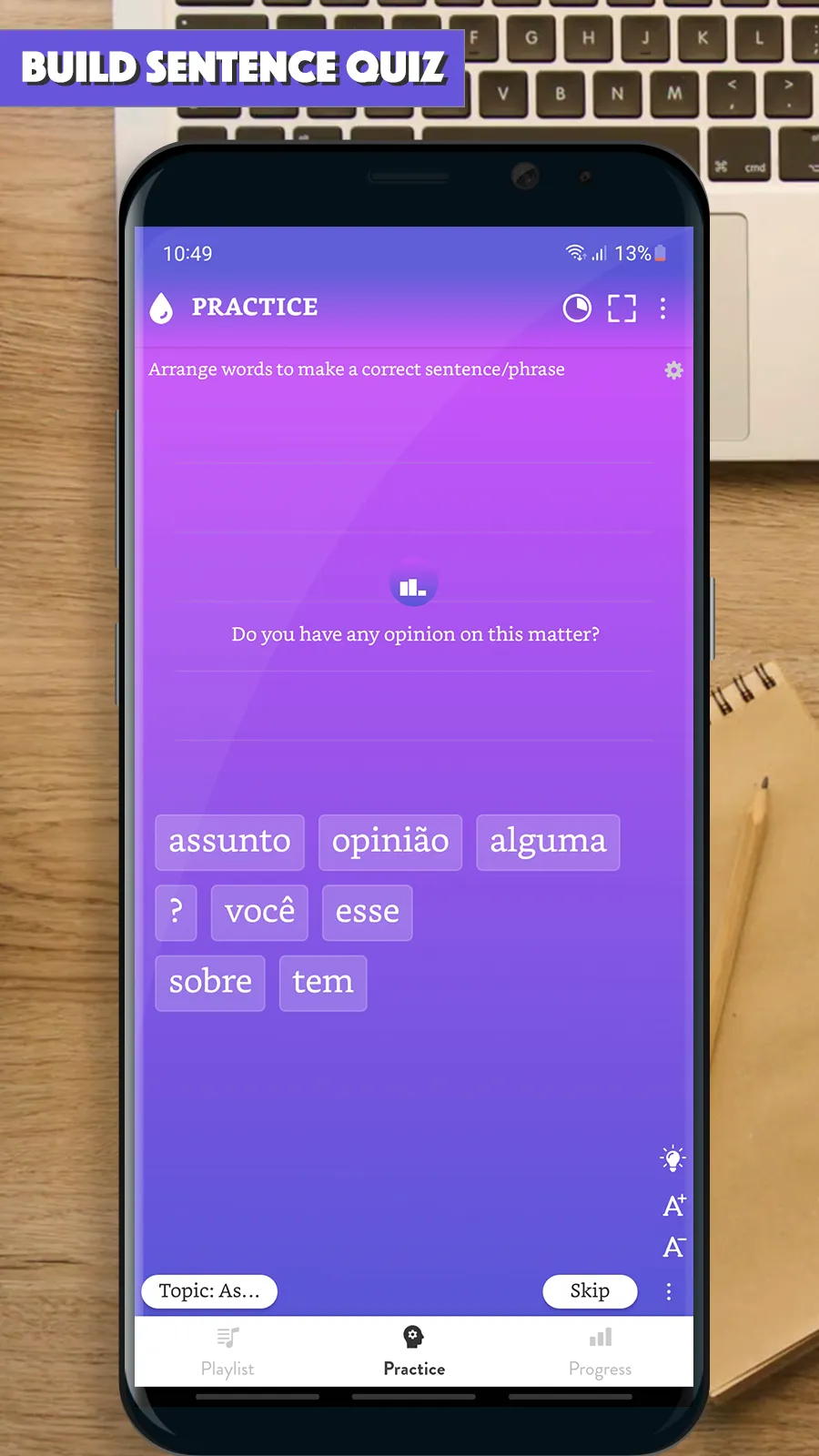 Portuguese Sentence Master | Indus Appstore | Screenshot