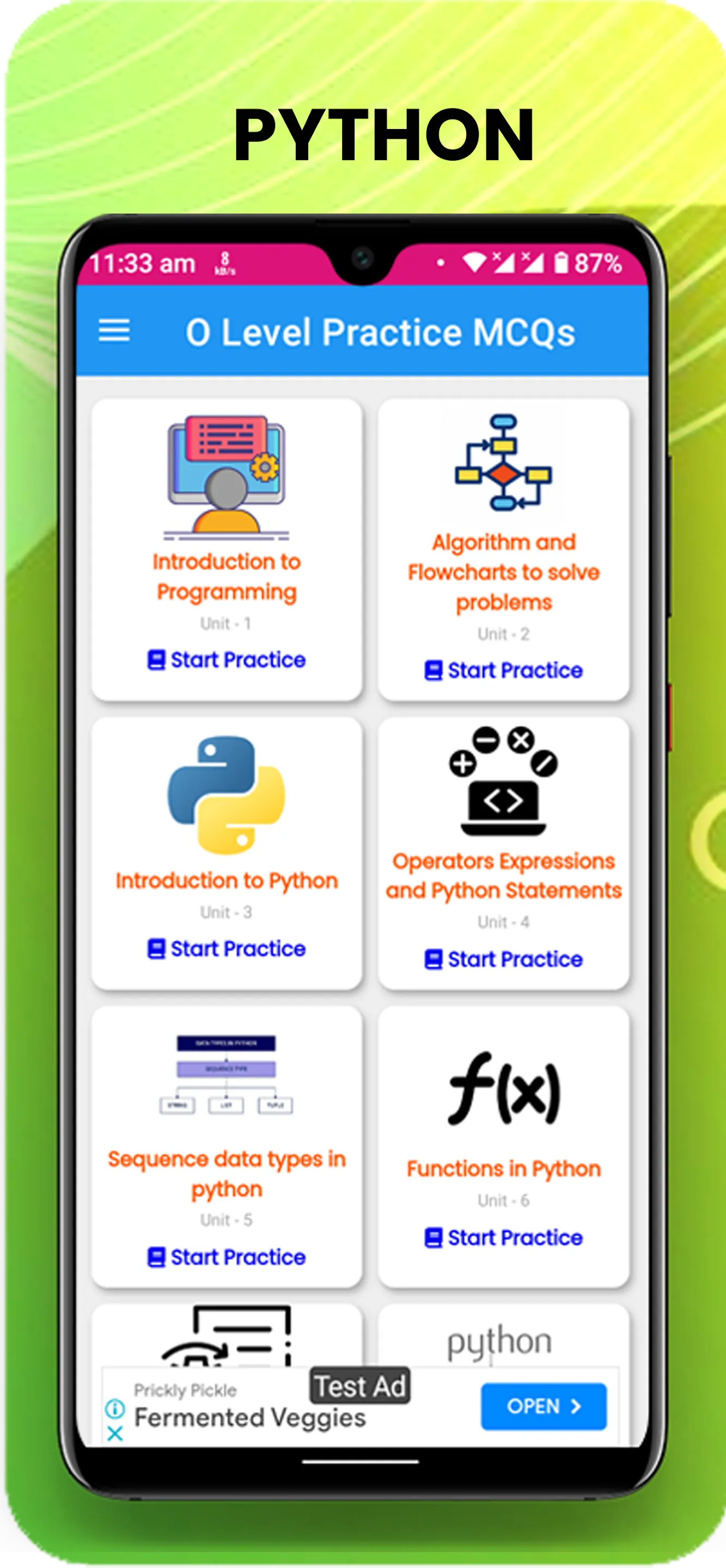 O Level Practice MCQs | Indus Appstore | Screenshot