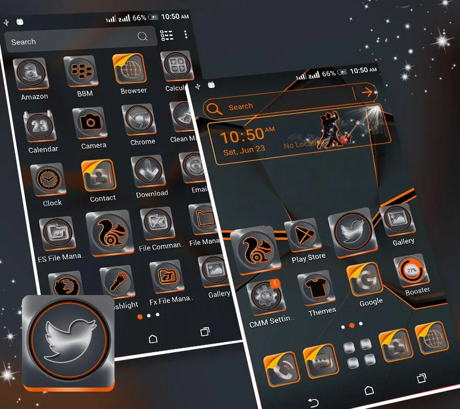 Simple Black Launcher Theme | Indus Appstore | Screenshot
