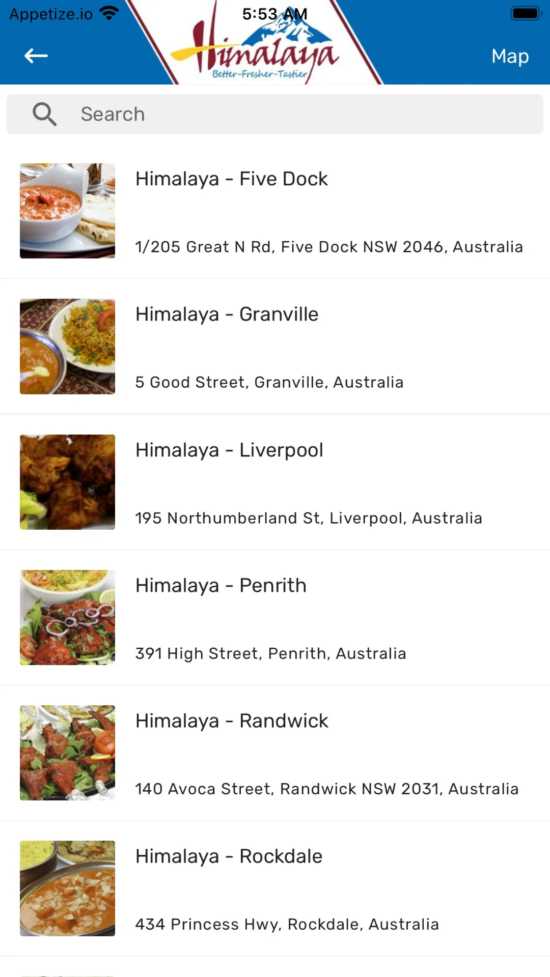 Himalaya Restaurant | Indus Appstore | Screenshot