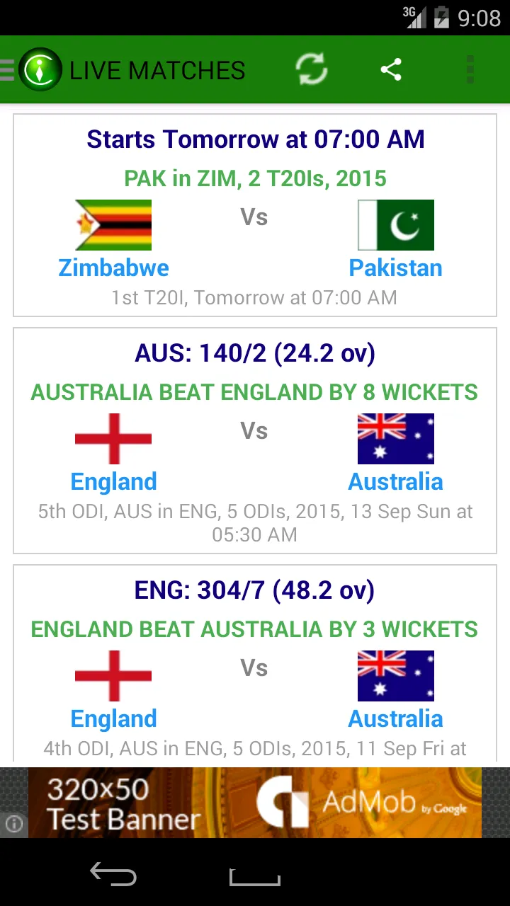 CricInstant Cricket Scores | Indus Appstore | Screenshot