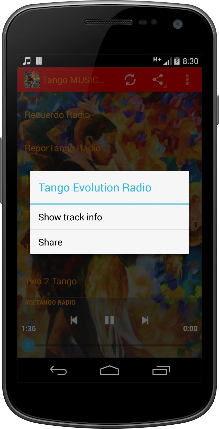 Tango MUSIC Radio | Indus Appstore | Screenshot