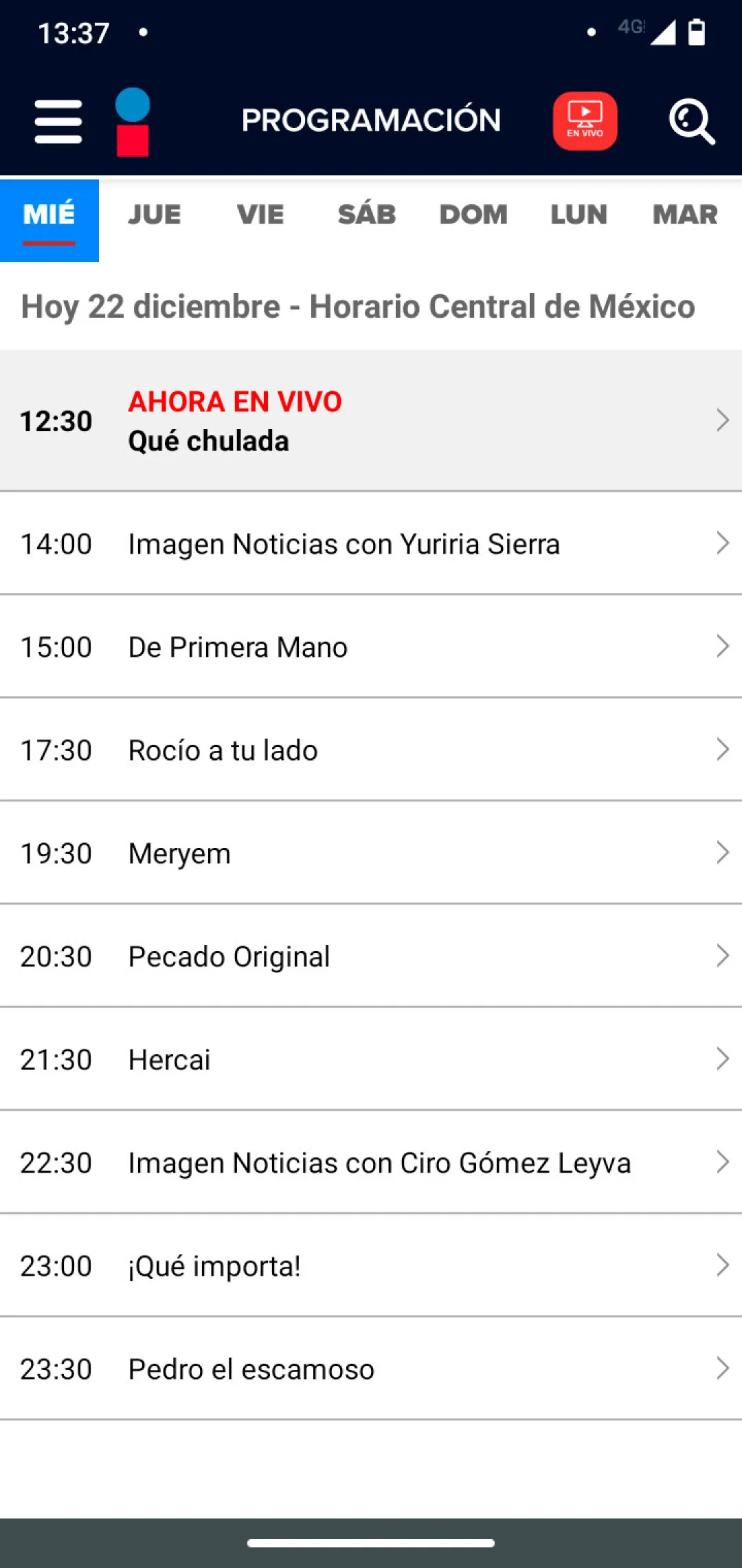 Imagen Televisión | Indus Appstore | Screenshot