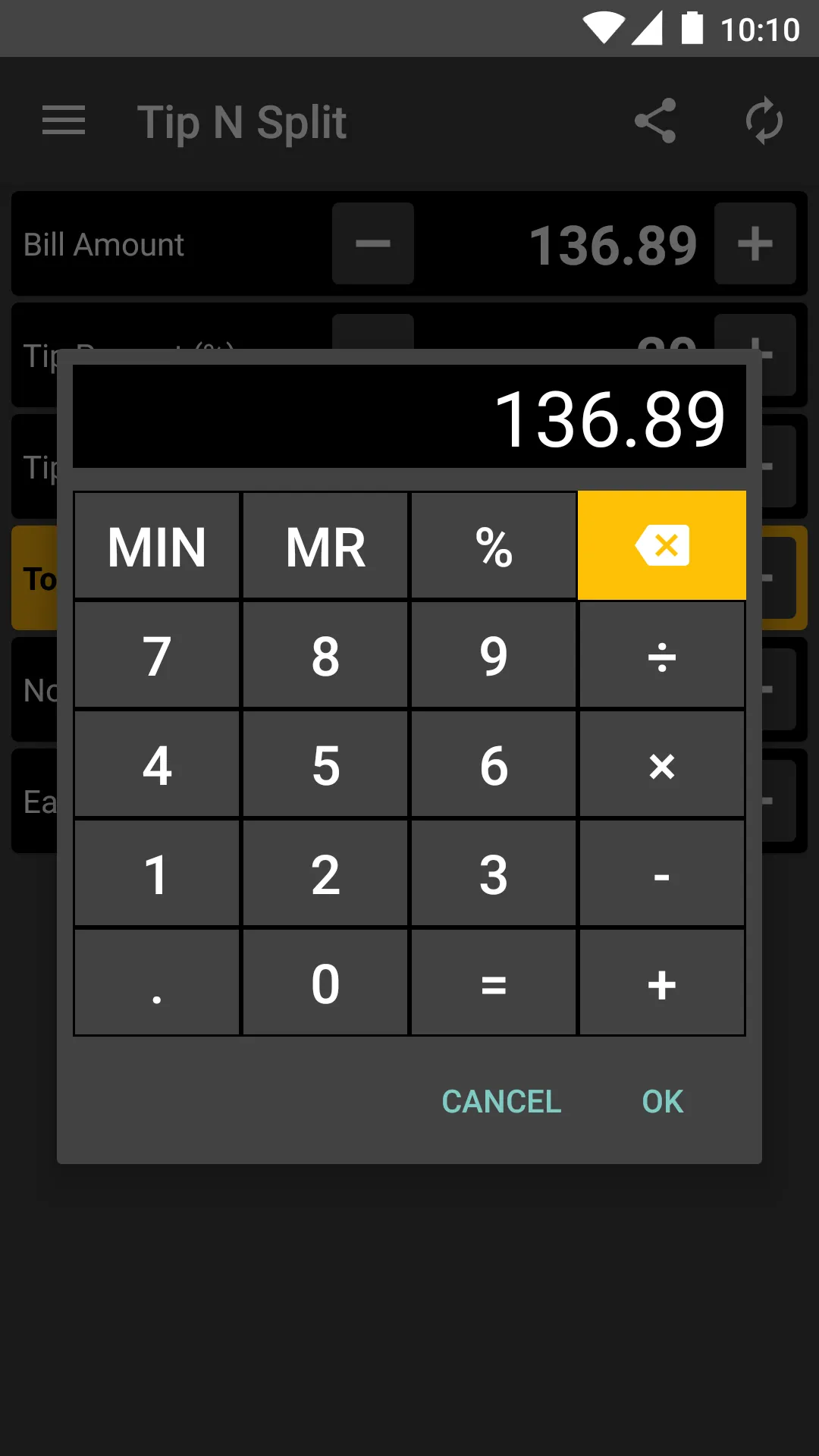 Tip N Split Tip Calculator | Indus Appstore | Screenshot