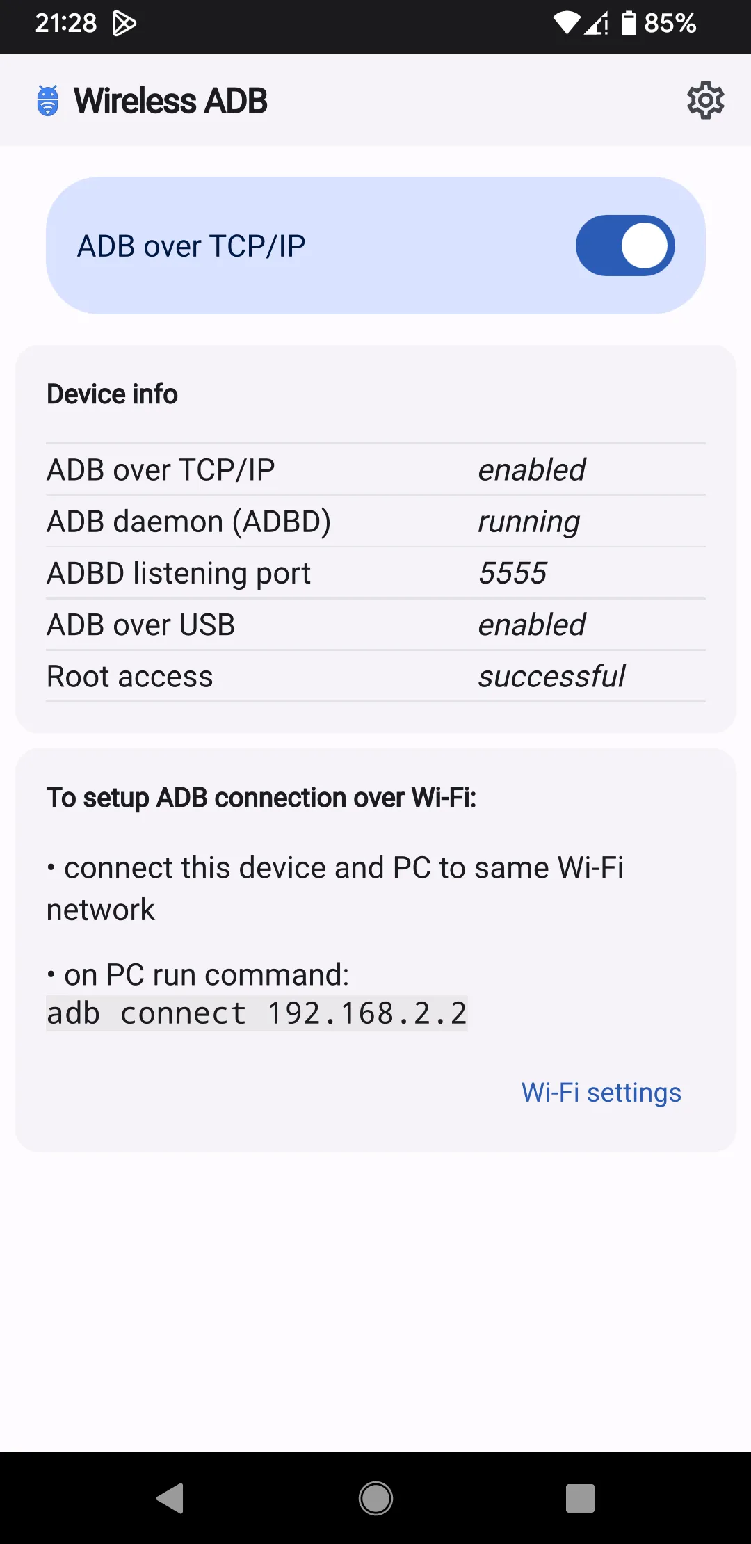 Wireless ADB: ADB over TCP/IP | Indus Appstore | Screenshot