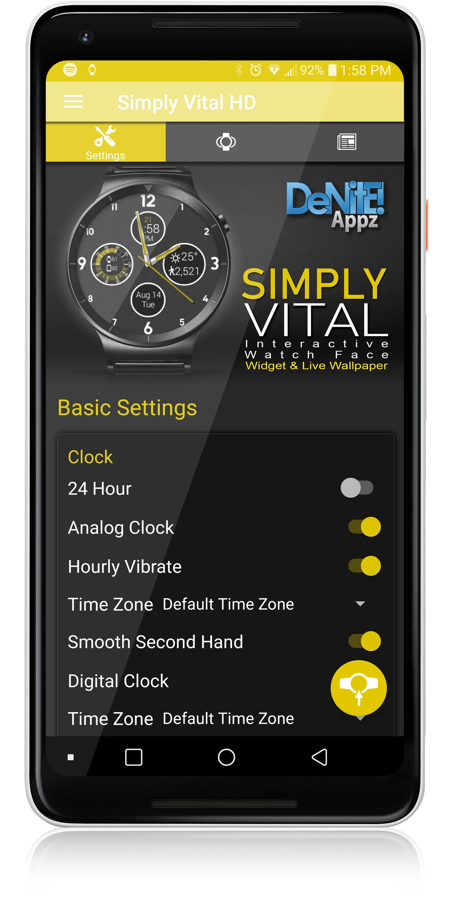 Simply Vital HD Watch Face | Indus Appstore | Screenshot