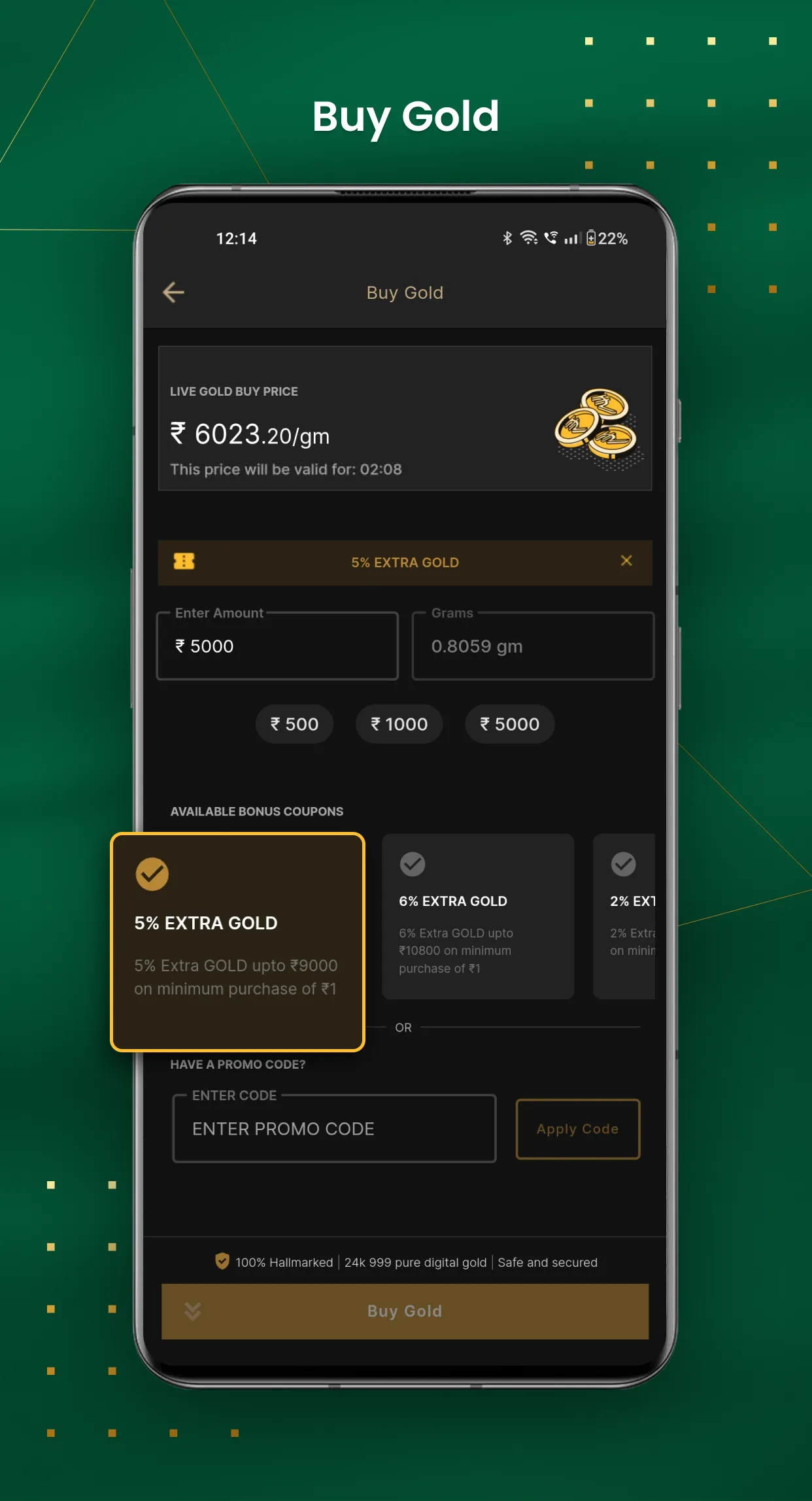 Gold Chunk Save in DigitalGold | Indus Appstore | Screenshot