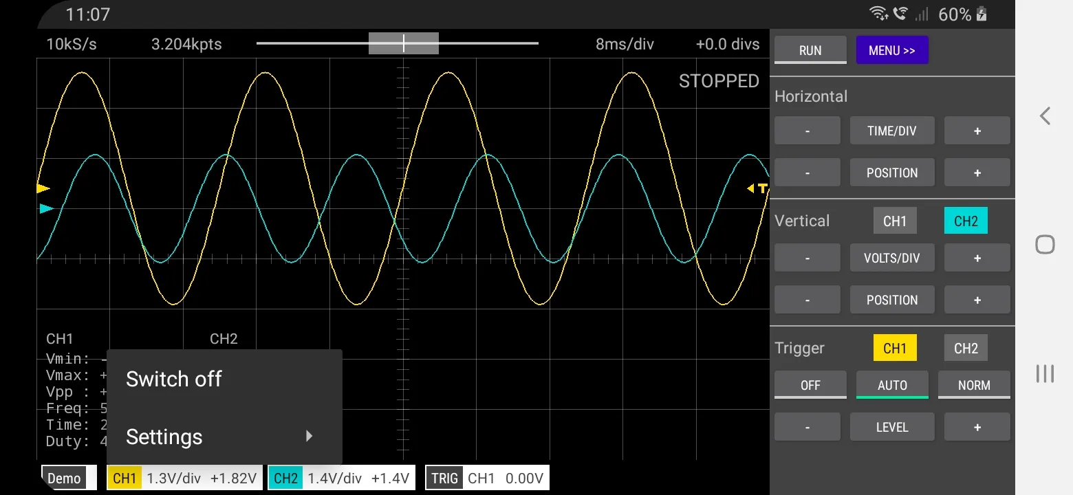 Scoppy - Oscilloscope | Indus Appstore | Screenshot