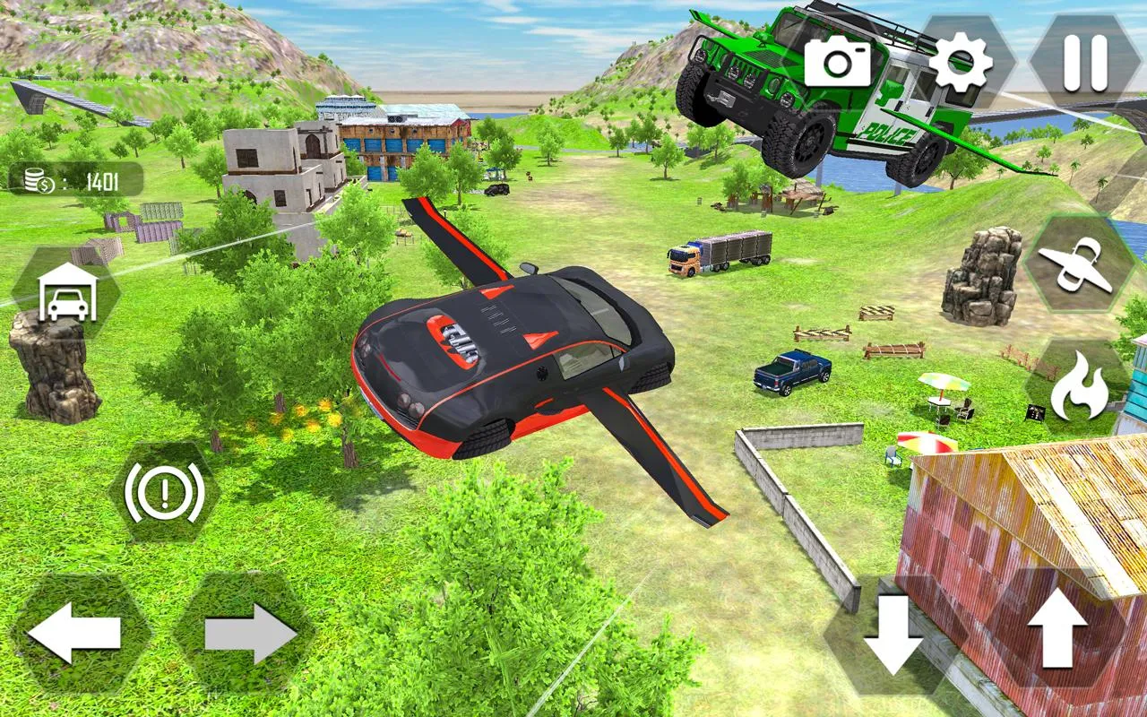 Flying Car Extreme Simulator | Indus Appstore | Screenshot