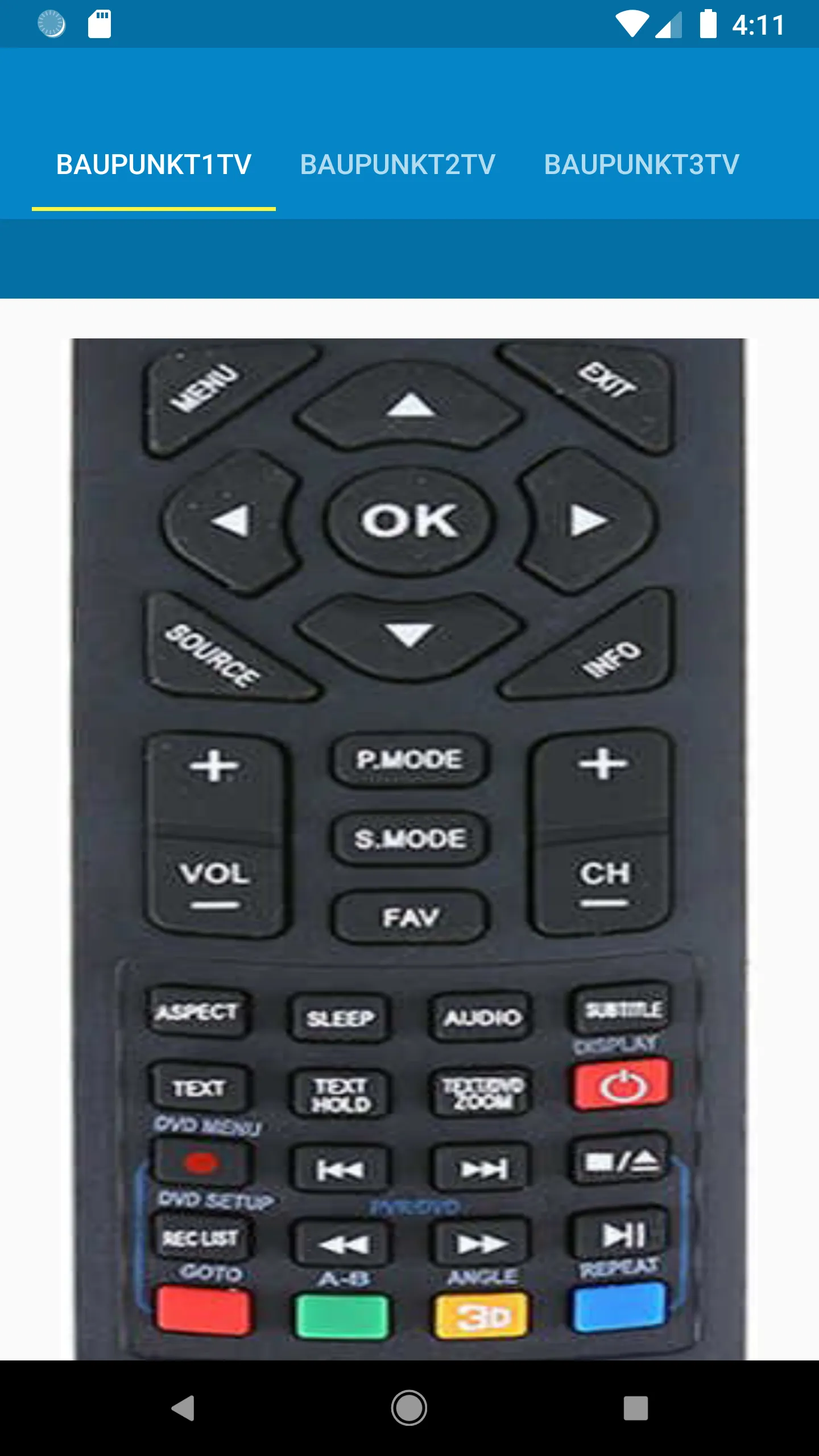 Blaupunkt TV Remote | Indus Appstore | Screenshot