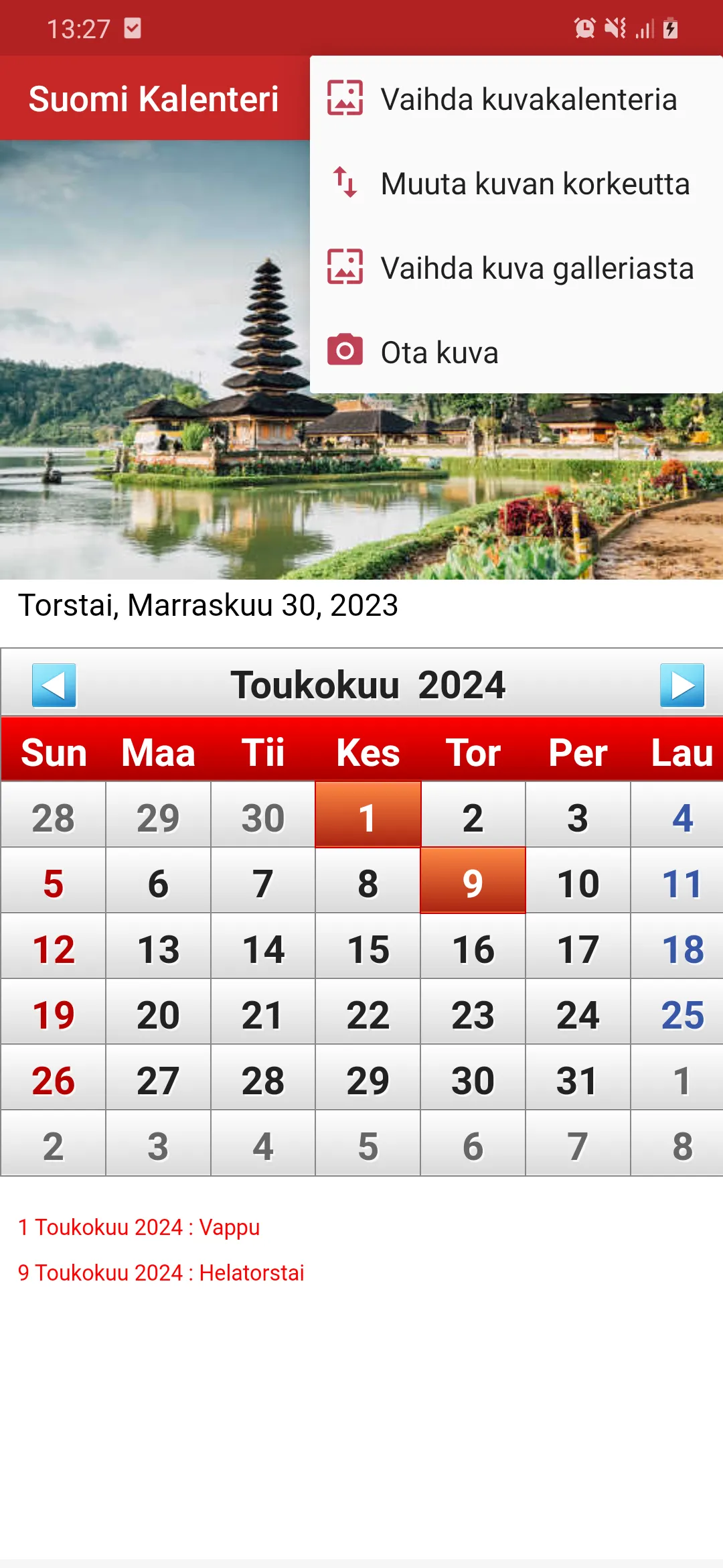 Suomi Kalenteri 2024 | Indus Appstore | Screenshot