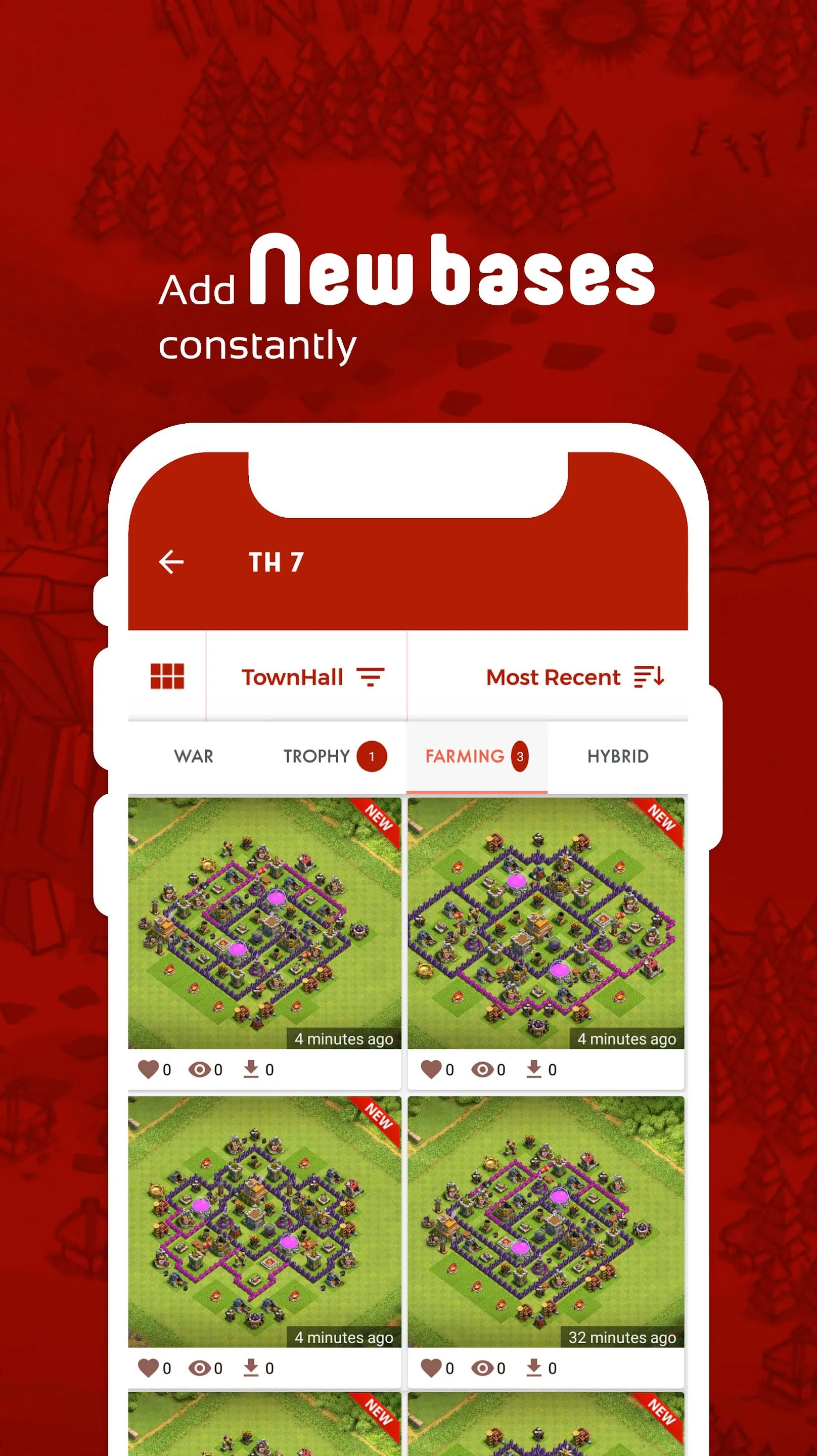 Clash base layouts with link | Indus Appstore | Screenshot