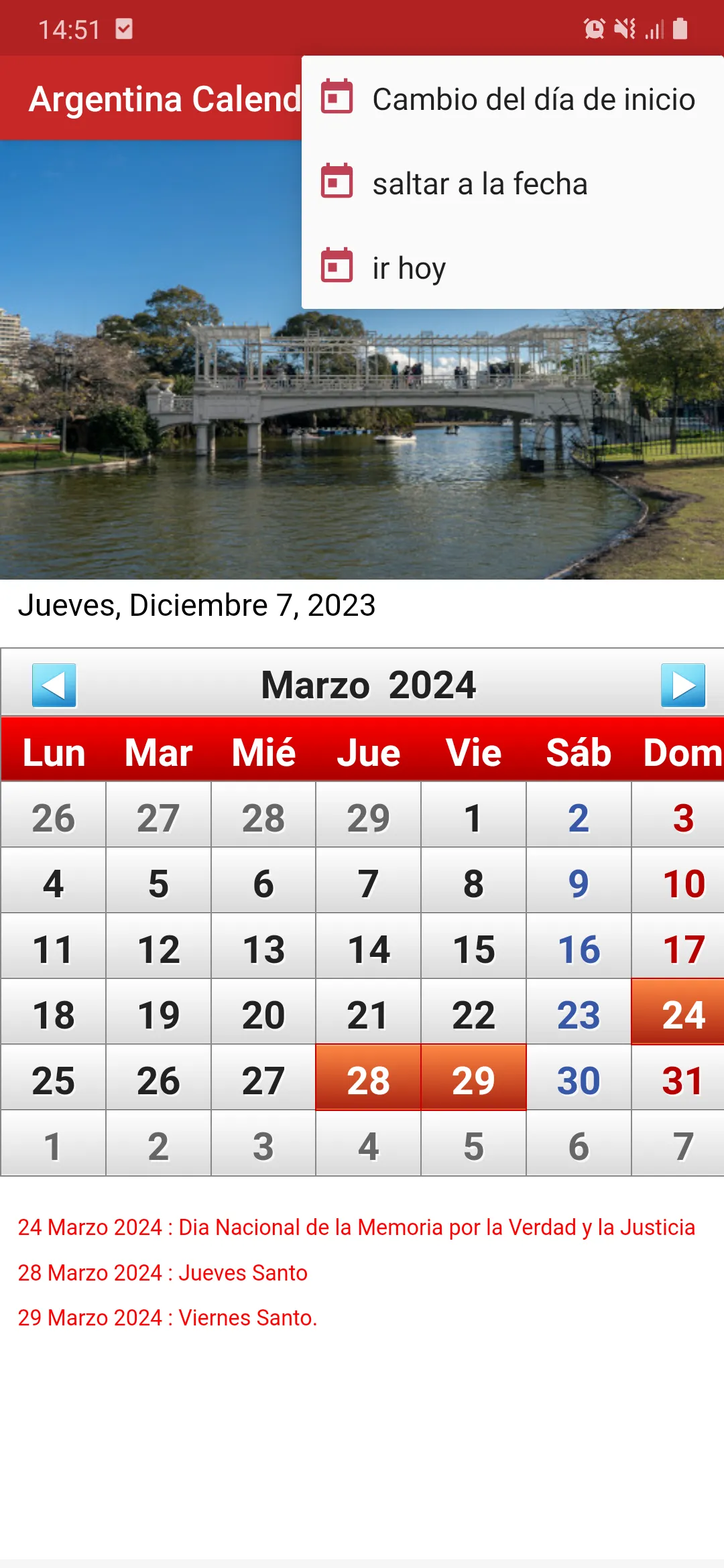 Argentina Calendario 2024 | Indus Appstore | Screenshot