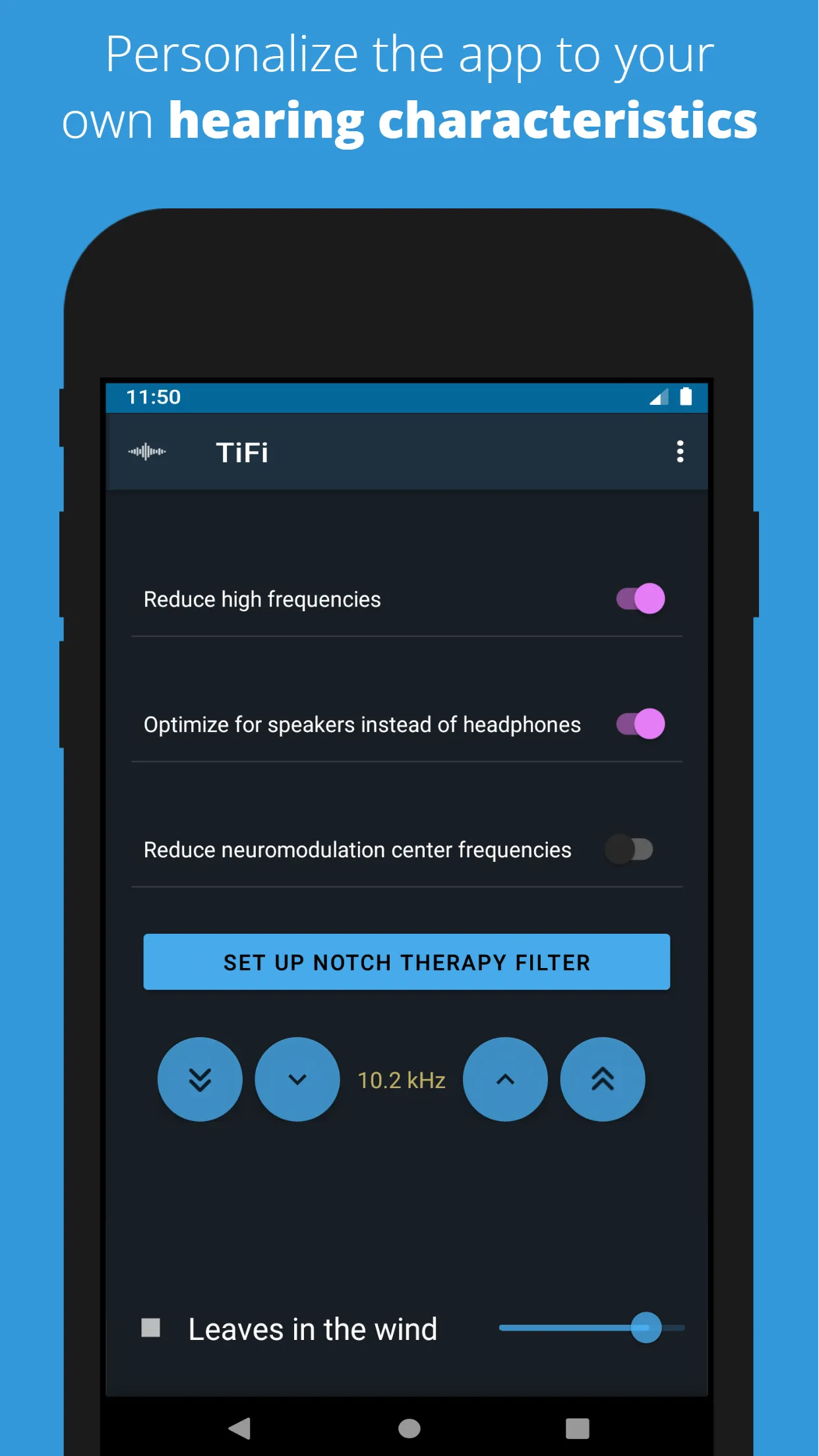 TiFi - Tinnitus music filter | Indus Appstore | Screenshot