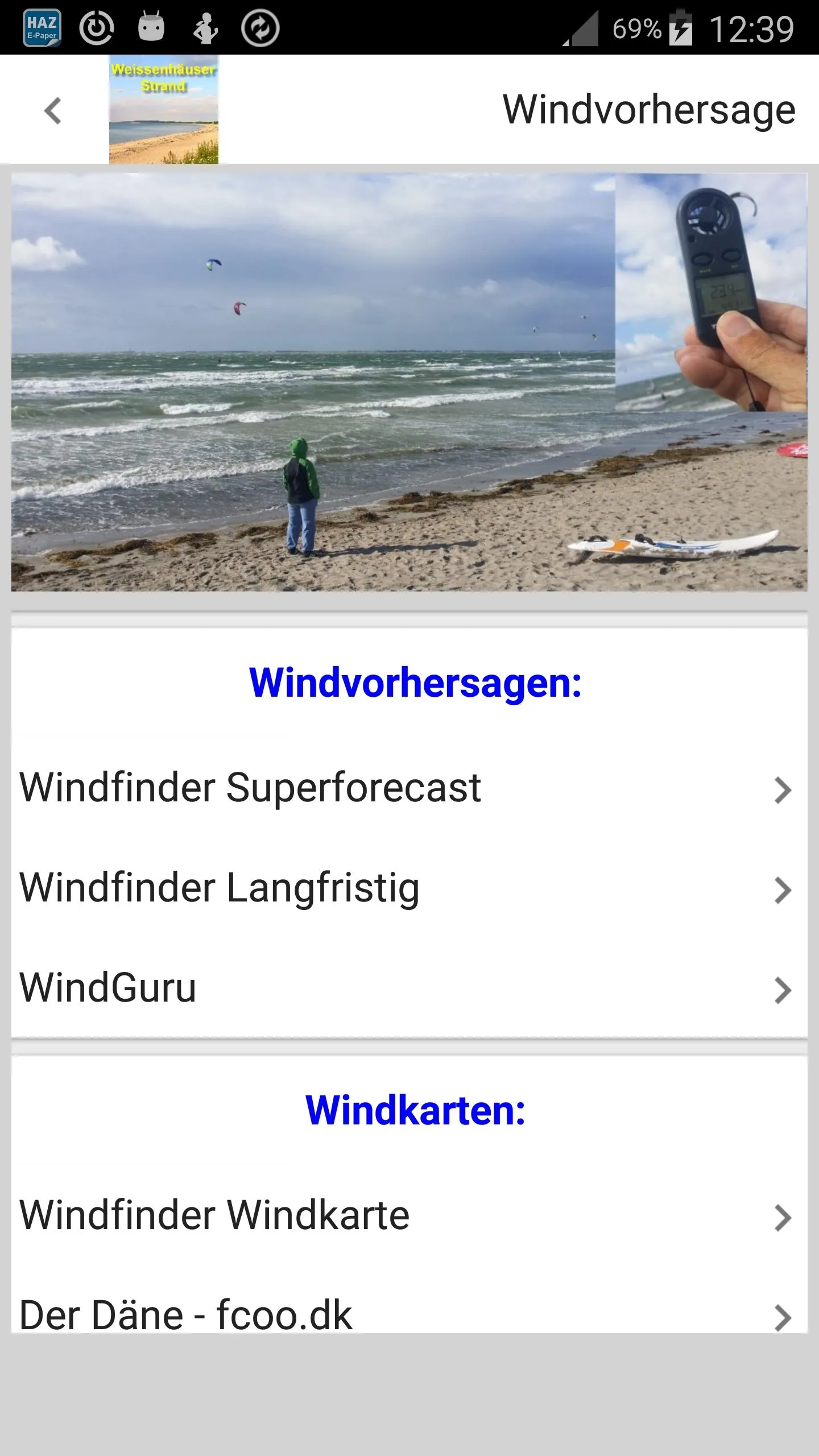 Weissenhäuser Strand UrlaubApp | Indus Appstore | Screenshot