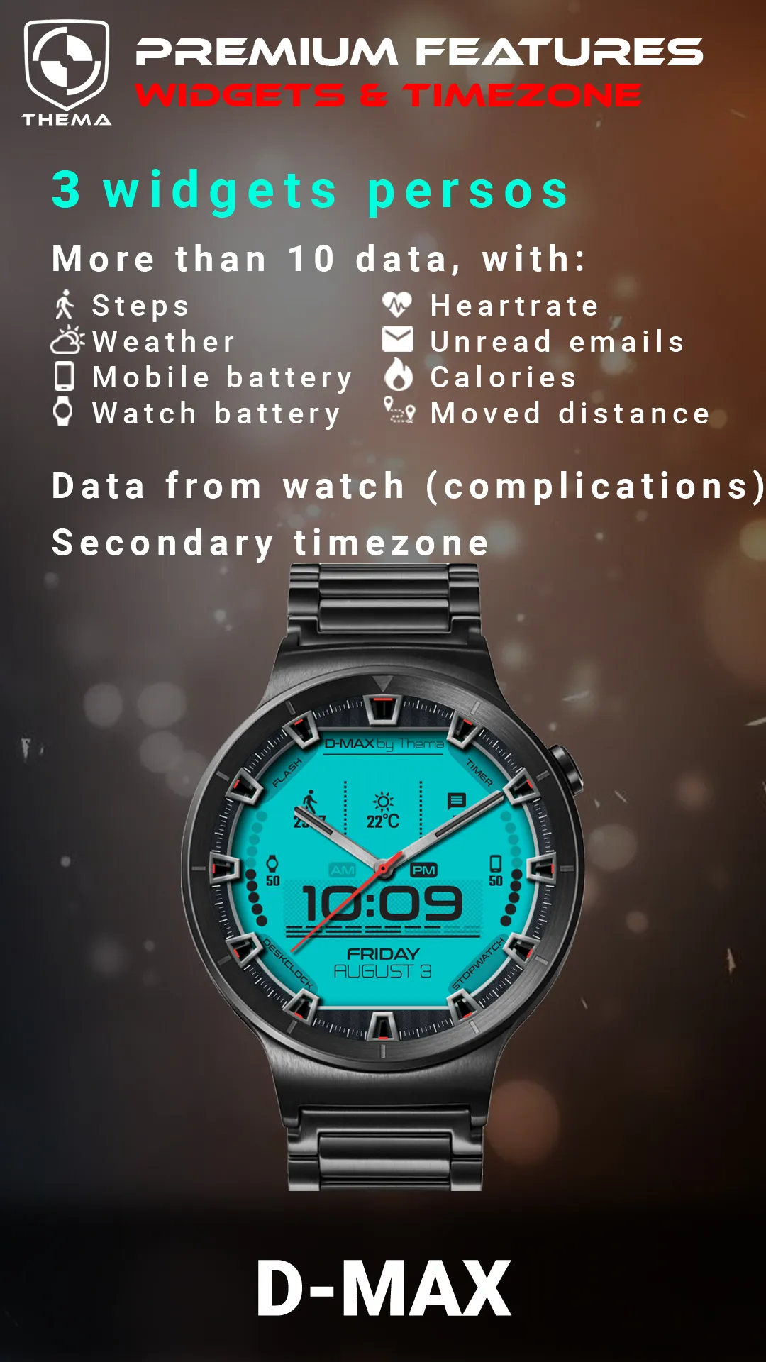 D-Max Watch Face | Indus Appstore | Screenshot