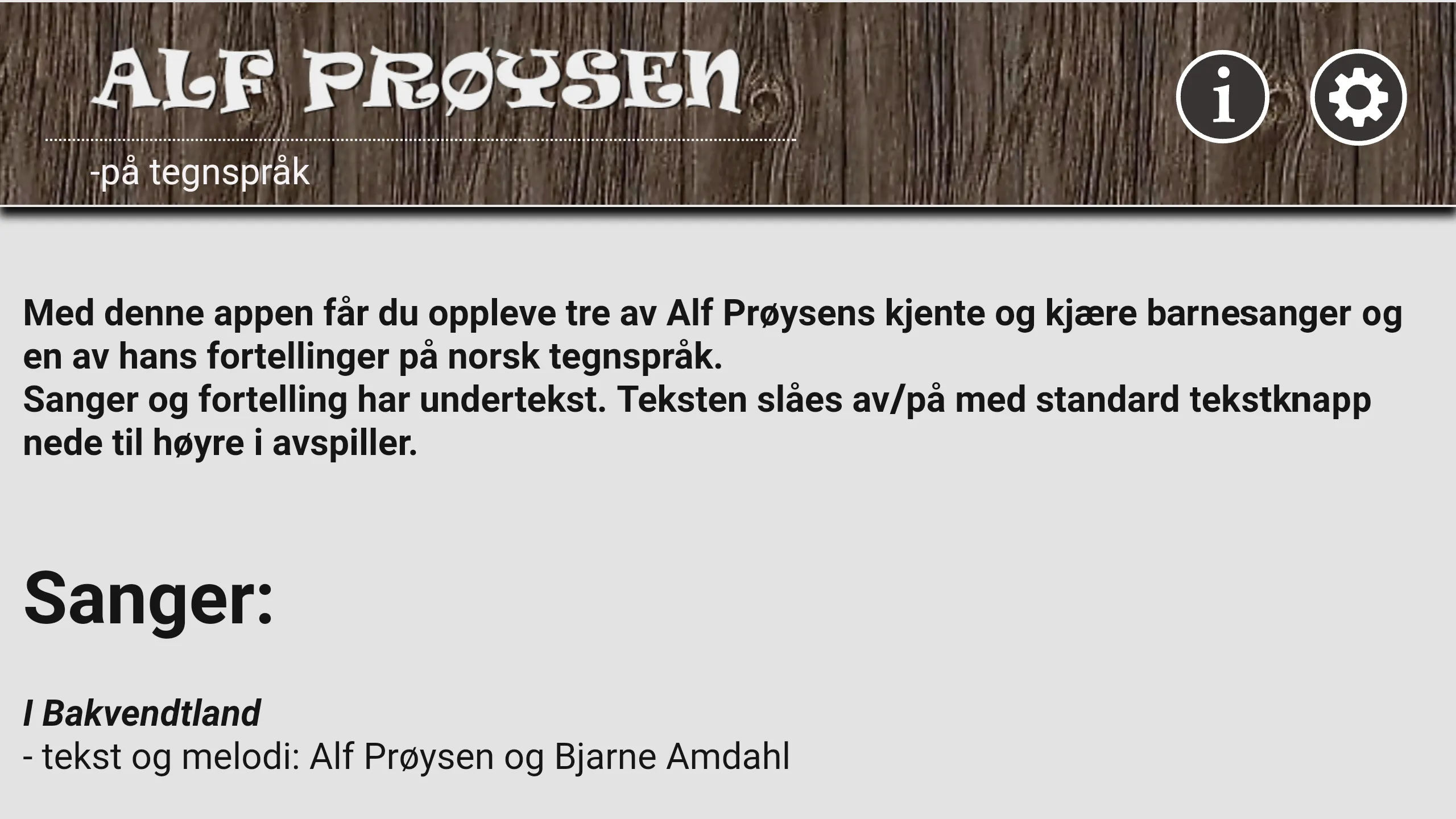 Alf Prøysen på tegnspråk | Indus Appstore | Screenshot