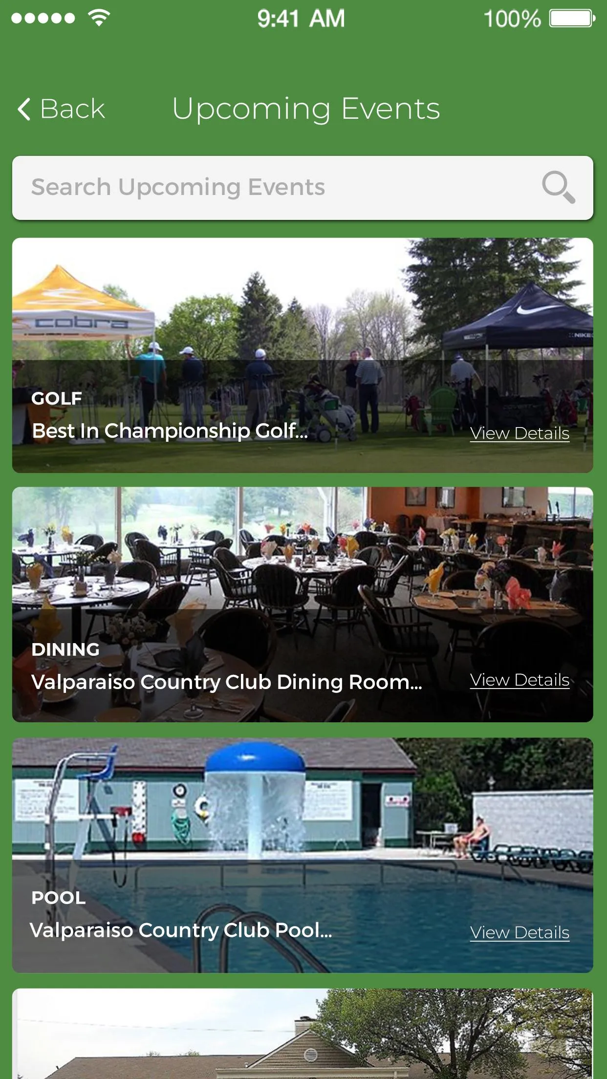 Valparaiso Country Club | Indus Appstore | Screenshot