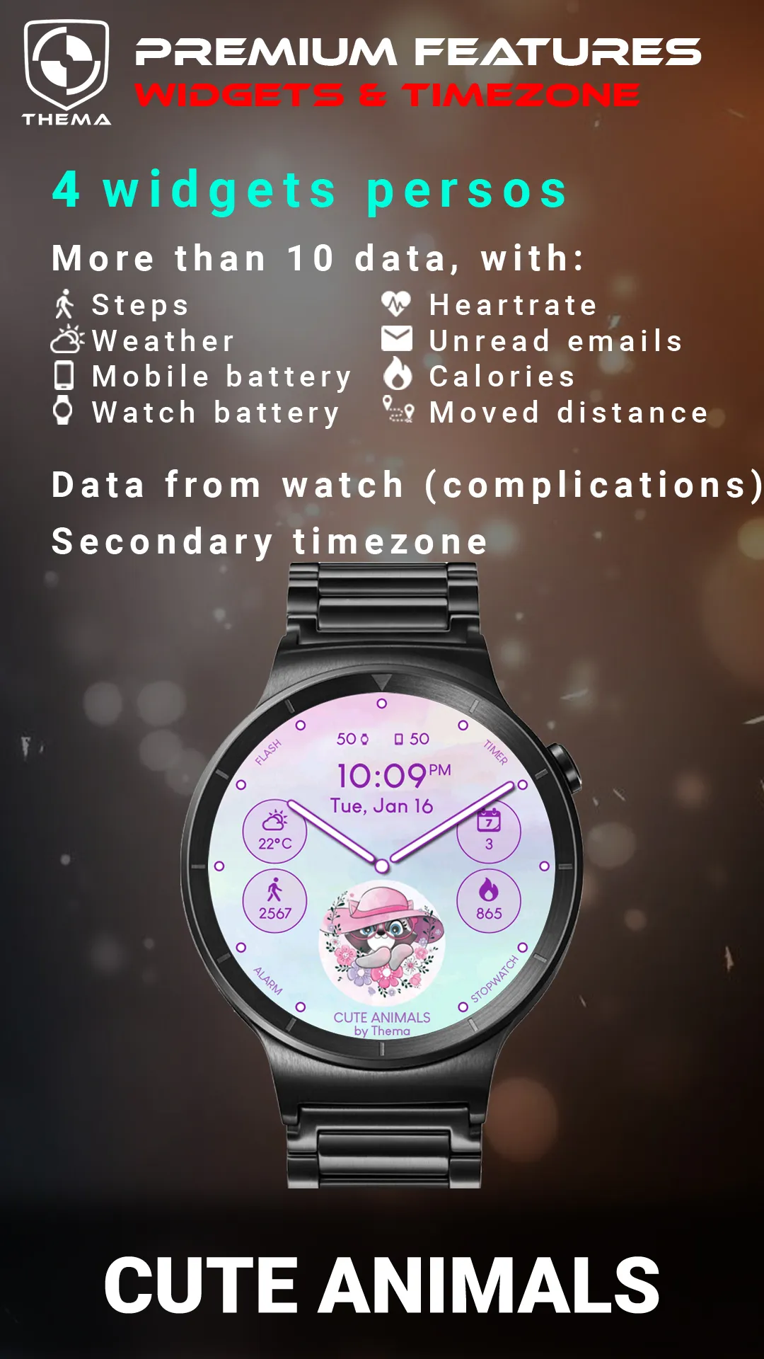 Cute Animals Watch Face | Indus Appstore | Screenshot