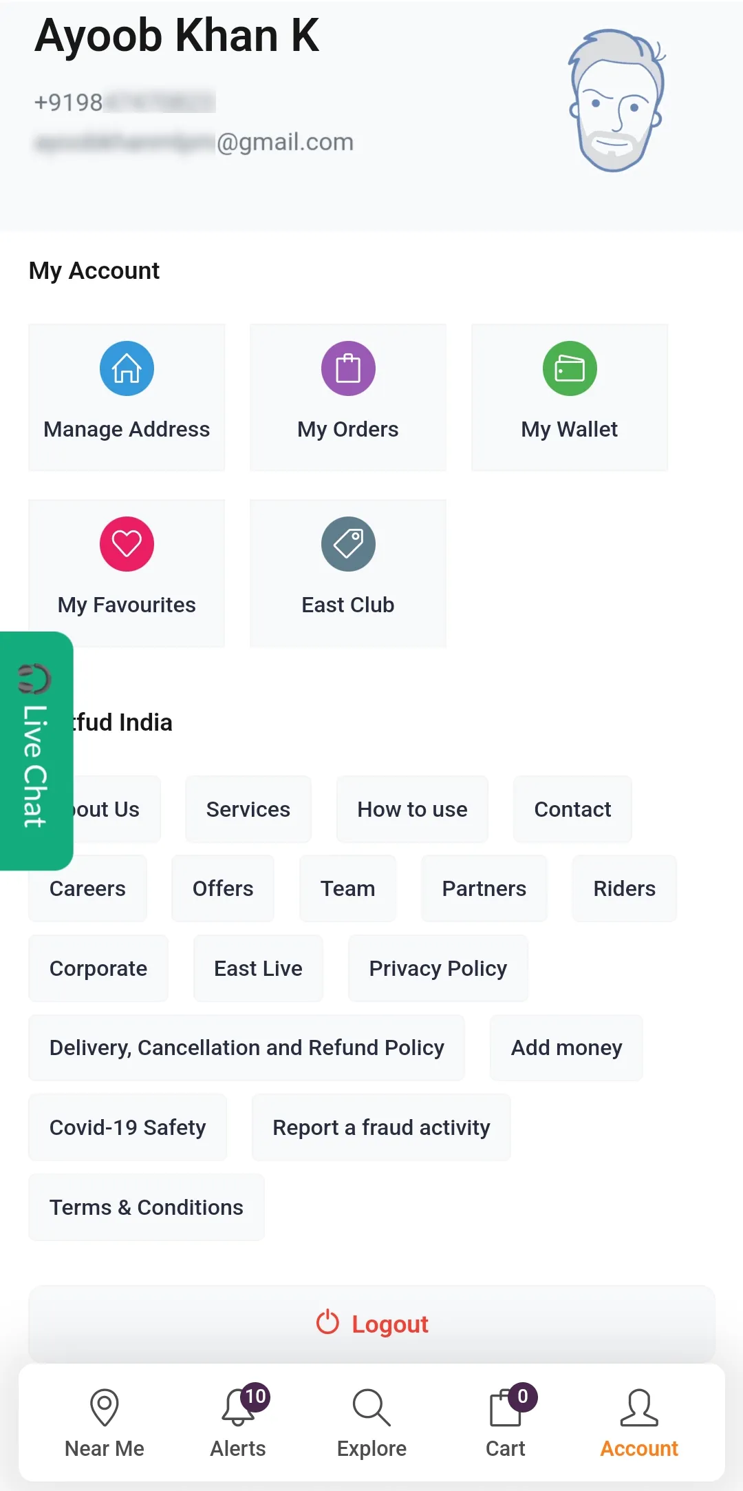 Eastfud - Online Food Delivery | Indus Appstore | Screenshot