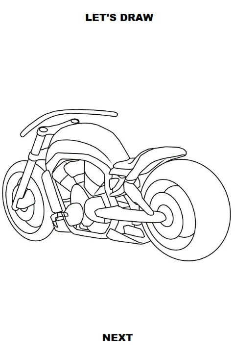 Draw Motorcycles: Cruiser | Indus Appstore | Screenshot