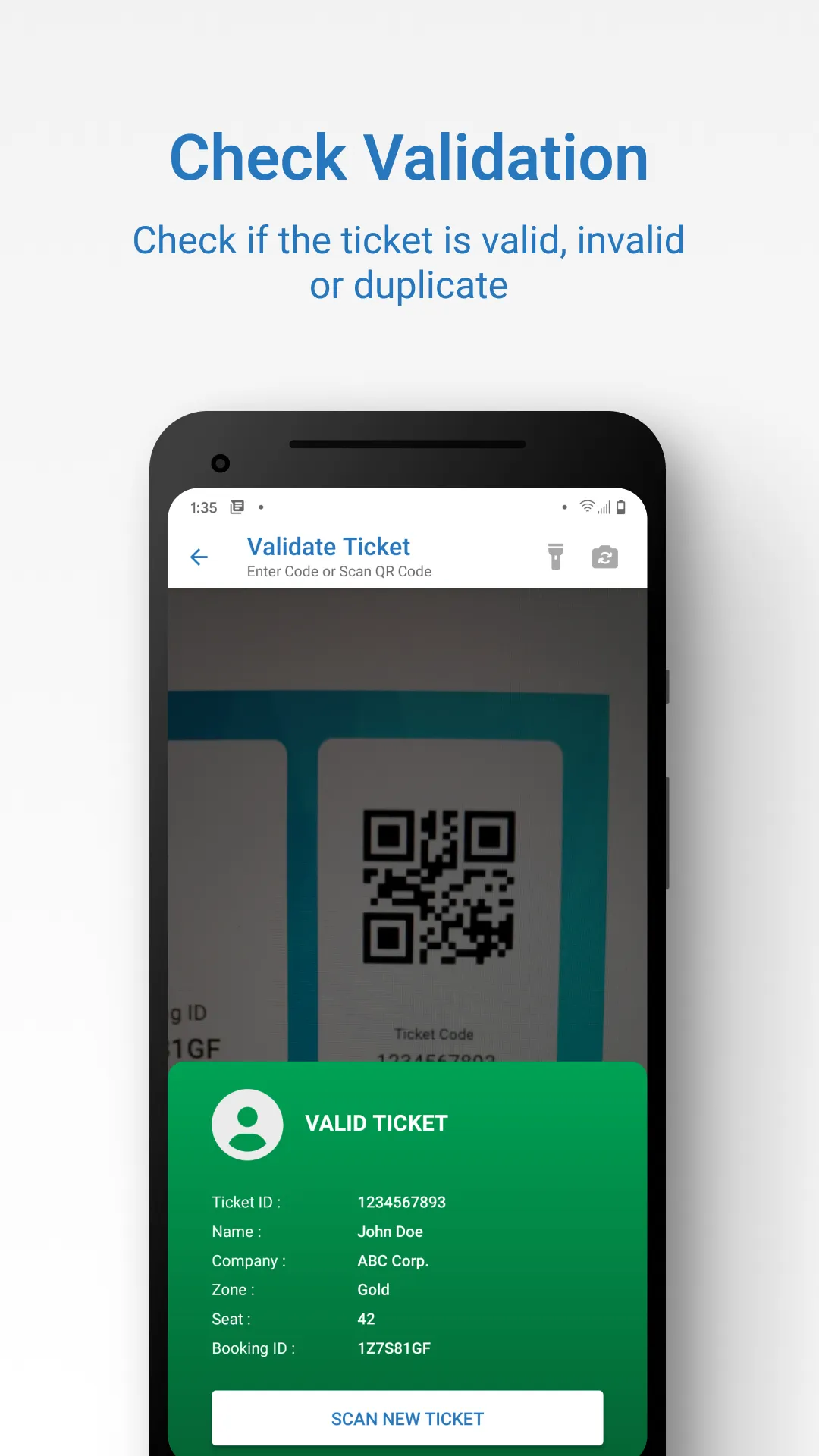 Ticket Validator | Indus Appstore | Screenshot