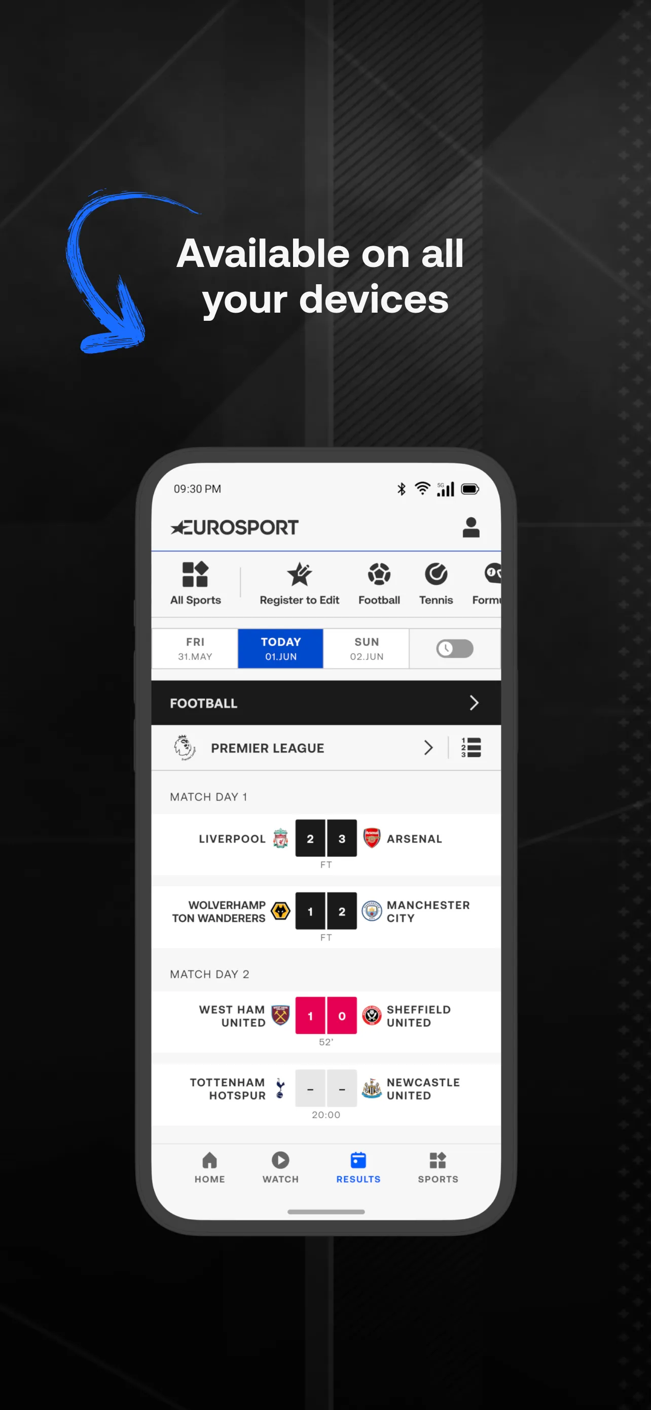 Eurosport: News & Results | Indus Appstore | Screenshot