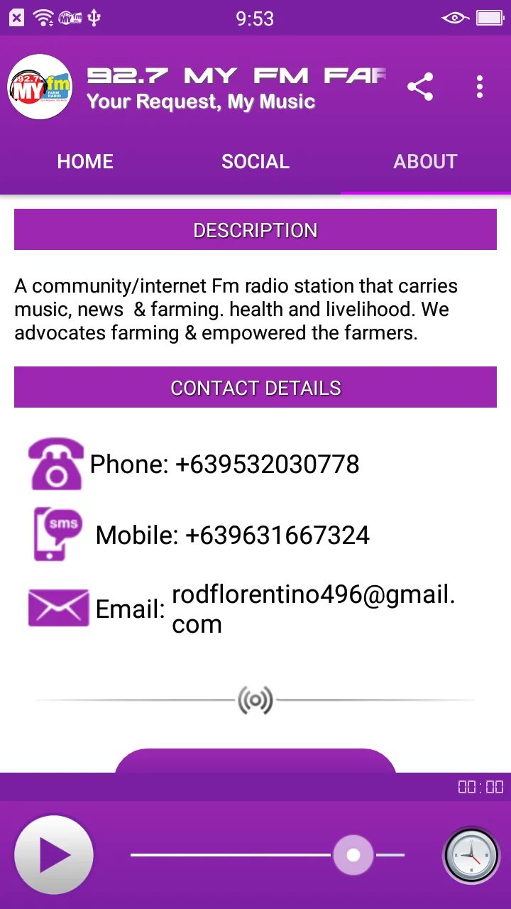 92.7 My FM Farm Radio | Indus Appstore | Screenshot