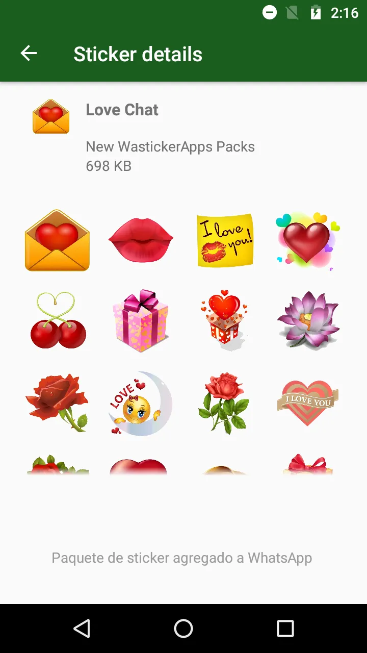 WASticker Love in love | Indus Appstore | Screenshot