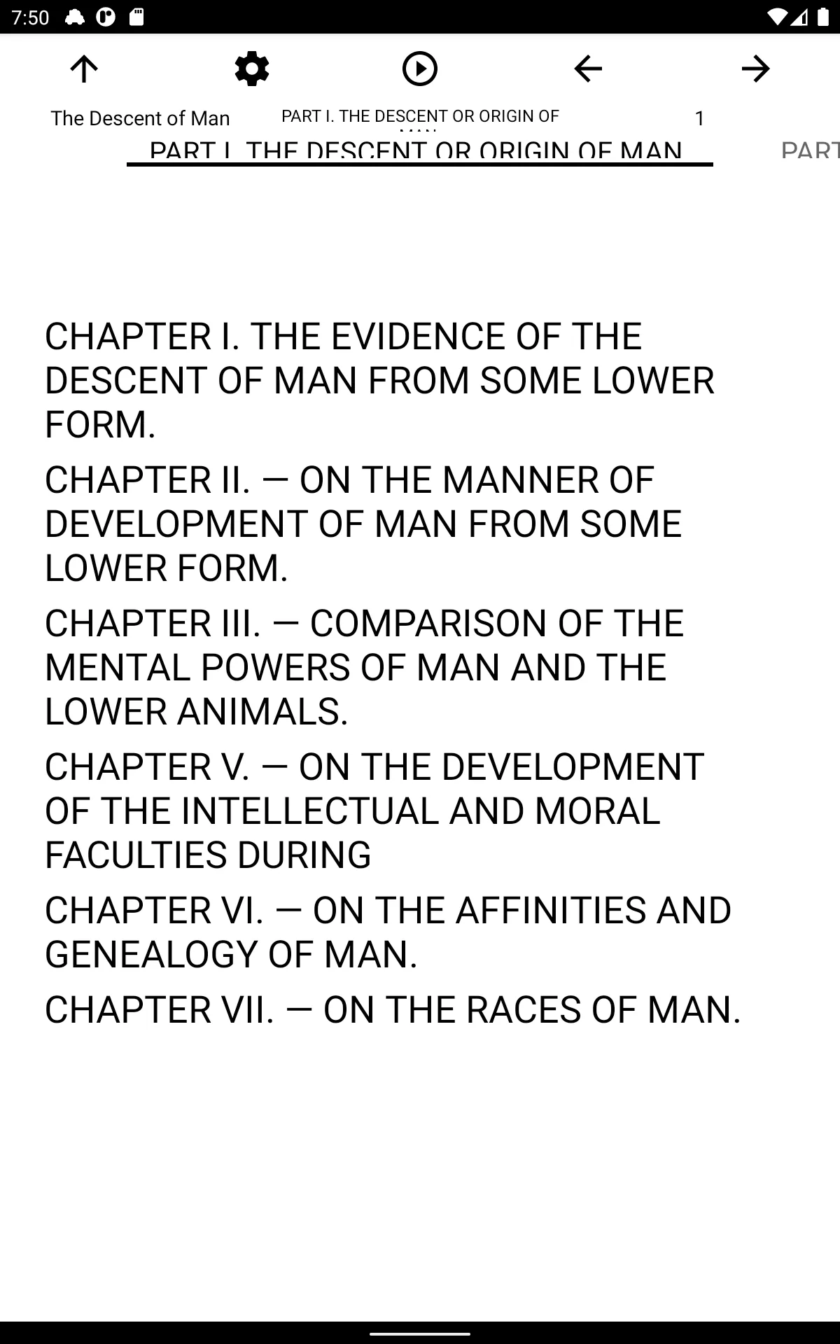 Book, The Descent of Man | Indus Appstore | Screenshot