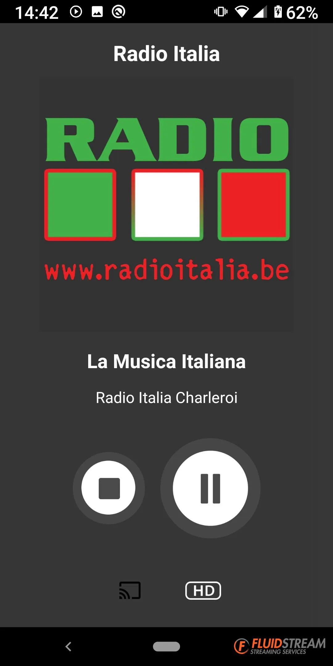 Radio Italia Charleroi | Indus Appstore | Screenshot