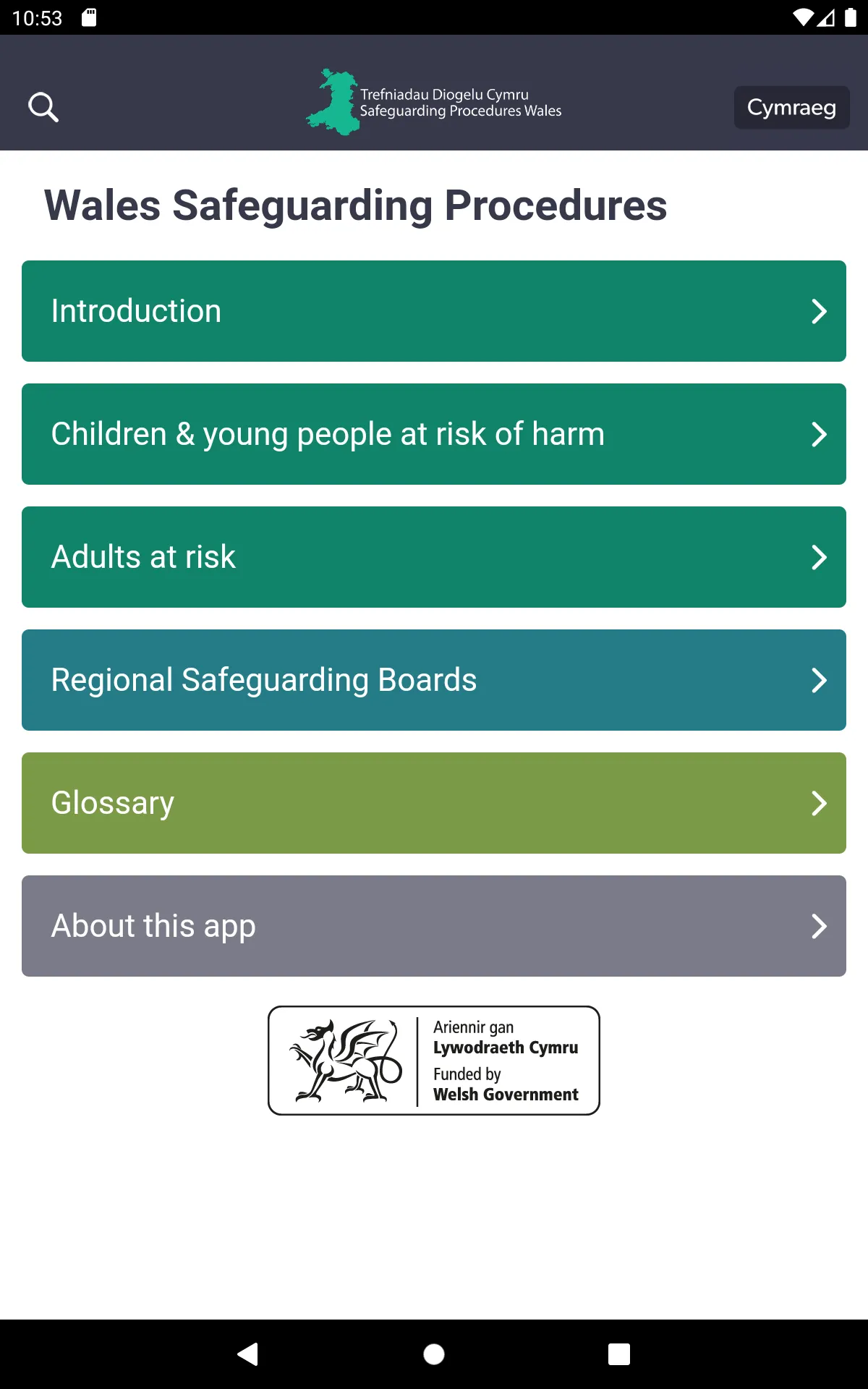 Wales Safeguarding Procedures | Indus Appstore | Screenshot