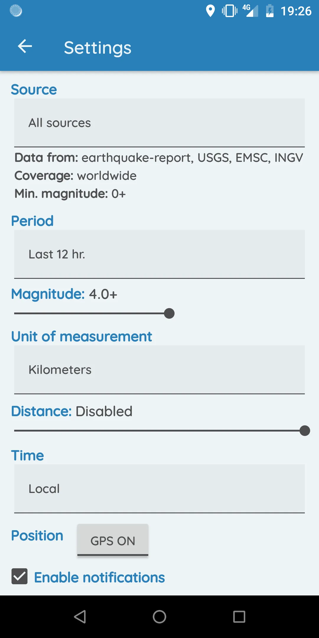 Earthquake Notifier | Indus Appstore | Screenshot