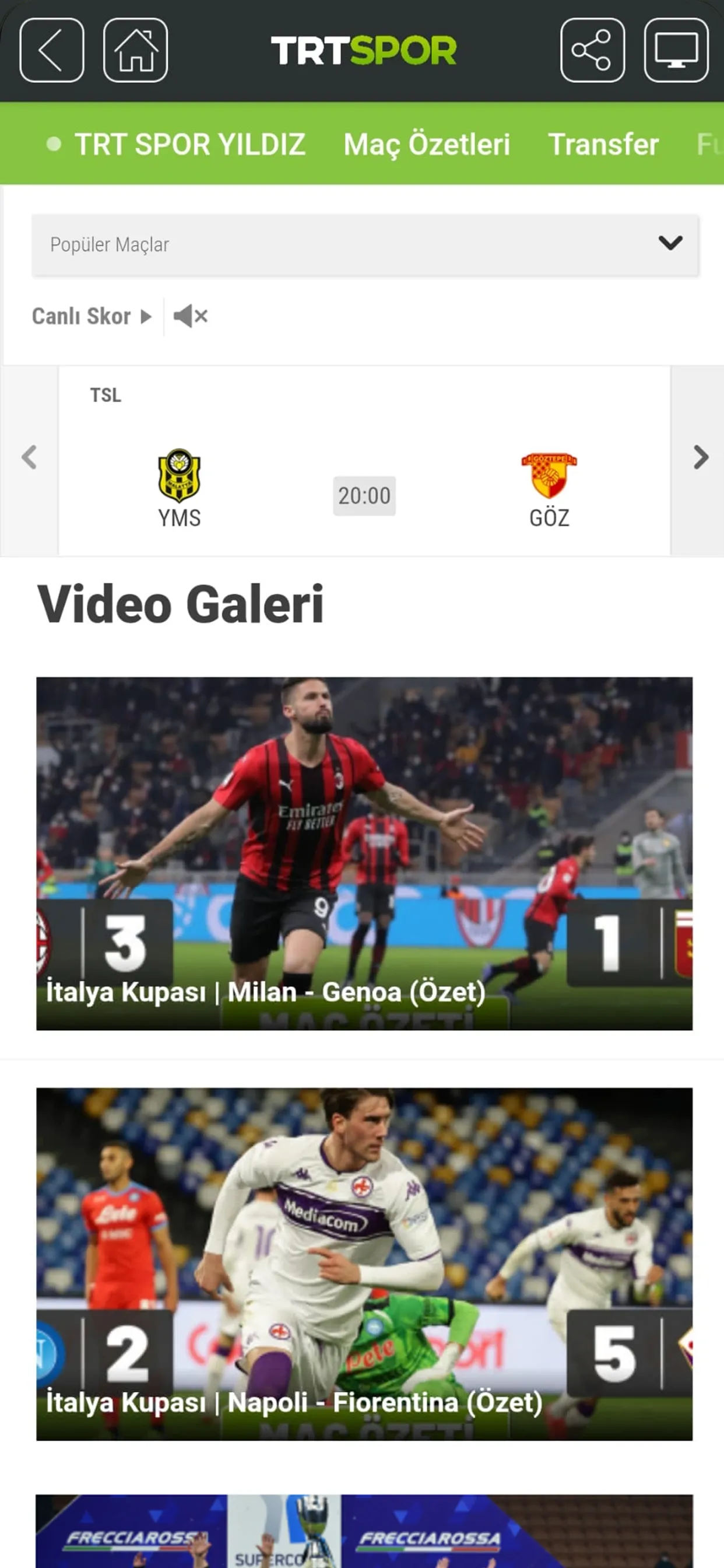 TRT Spor | Indus Appstore | Screenshot