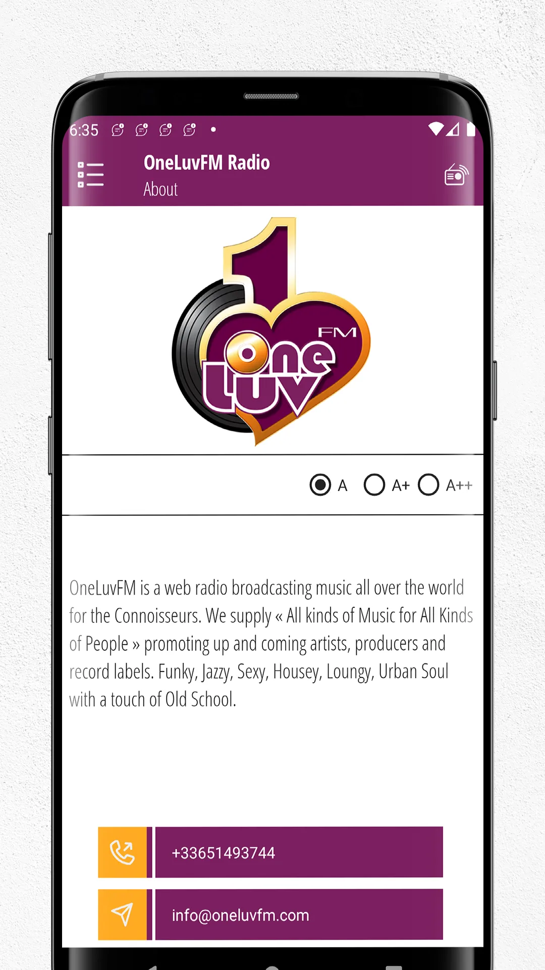 OneLuvFM Radio | Indus Appstore | Screenshot