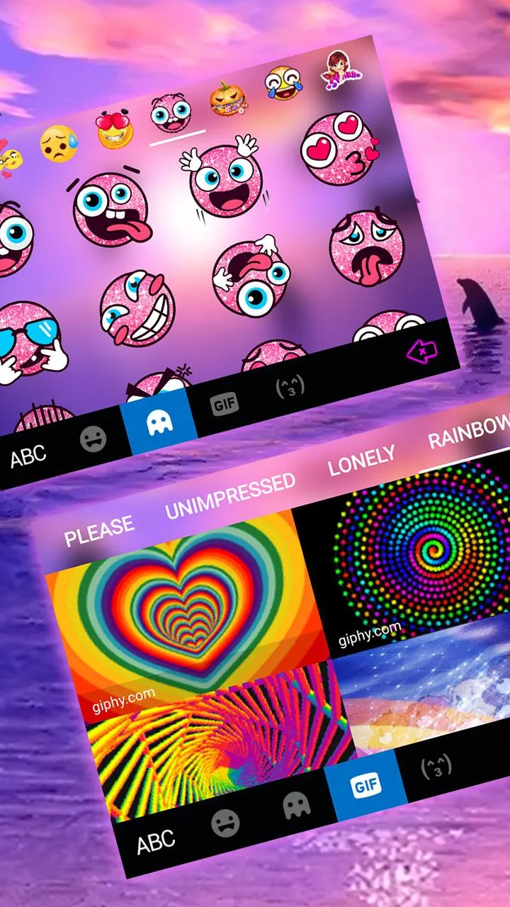 Sunset Sea Dolphin Keyboard Th | Indus Appstore | Screenshot