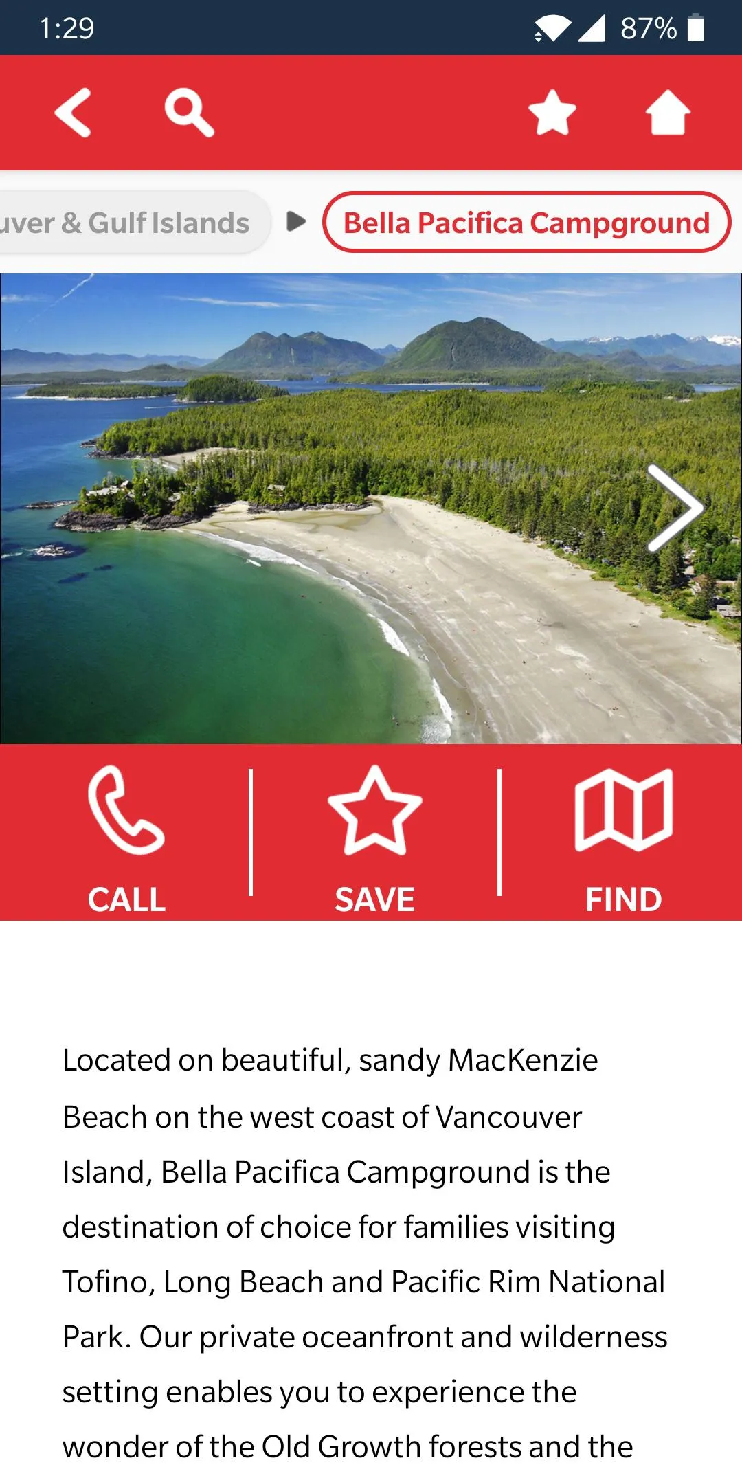 Super Camping British Columbia | Indus Appstore | Screenshot