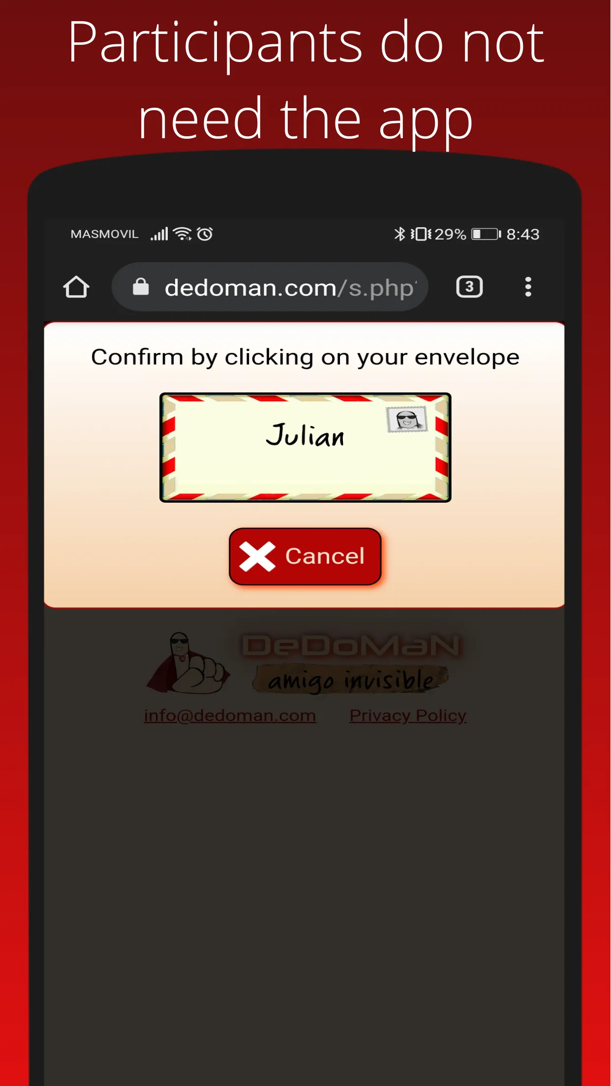 Dedoman secret santa | Indus Appstore | Screenshot