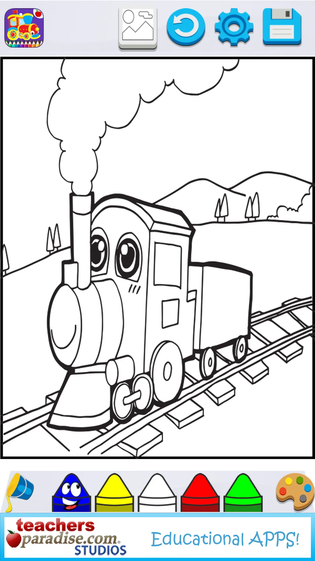 Trains & Locomotives Coloring  | Indus Appstore | Screenshot